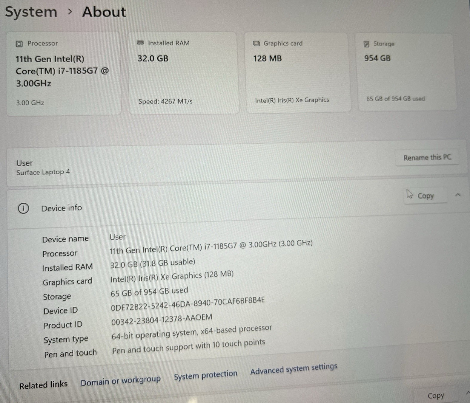 Microsoft Surface Laptop 4 13.5″ i7-1185G7 32GB RAM 1TB SSD Black – TESTED!!