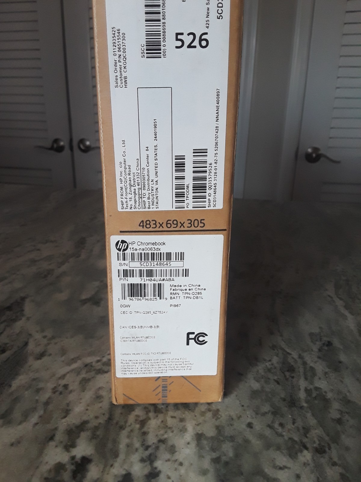 HP Chromebook 15.6” (64GB eMMC Intel Pentium Silver 3.3GHz 8GB RAM) Laptop 