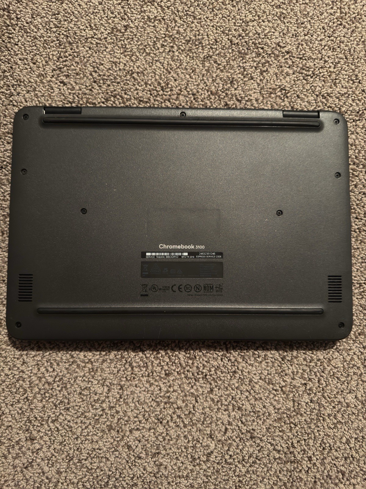Dell Chromebook 3100 11.6″ Chrome OS Intel 4GB 16GB eMMC Black +Charger