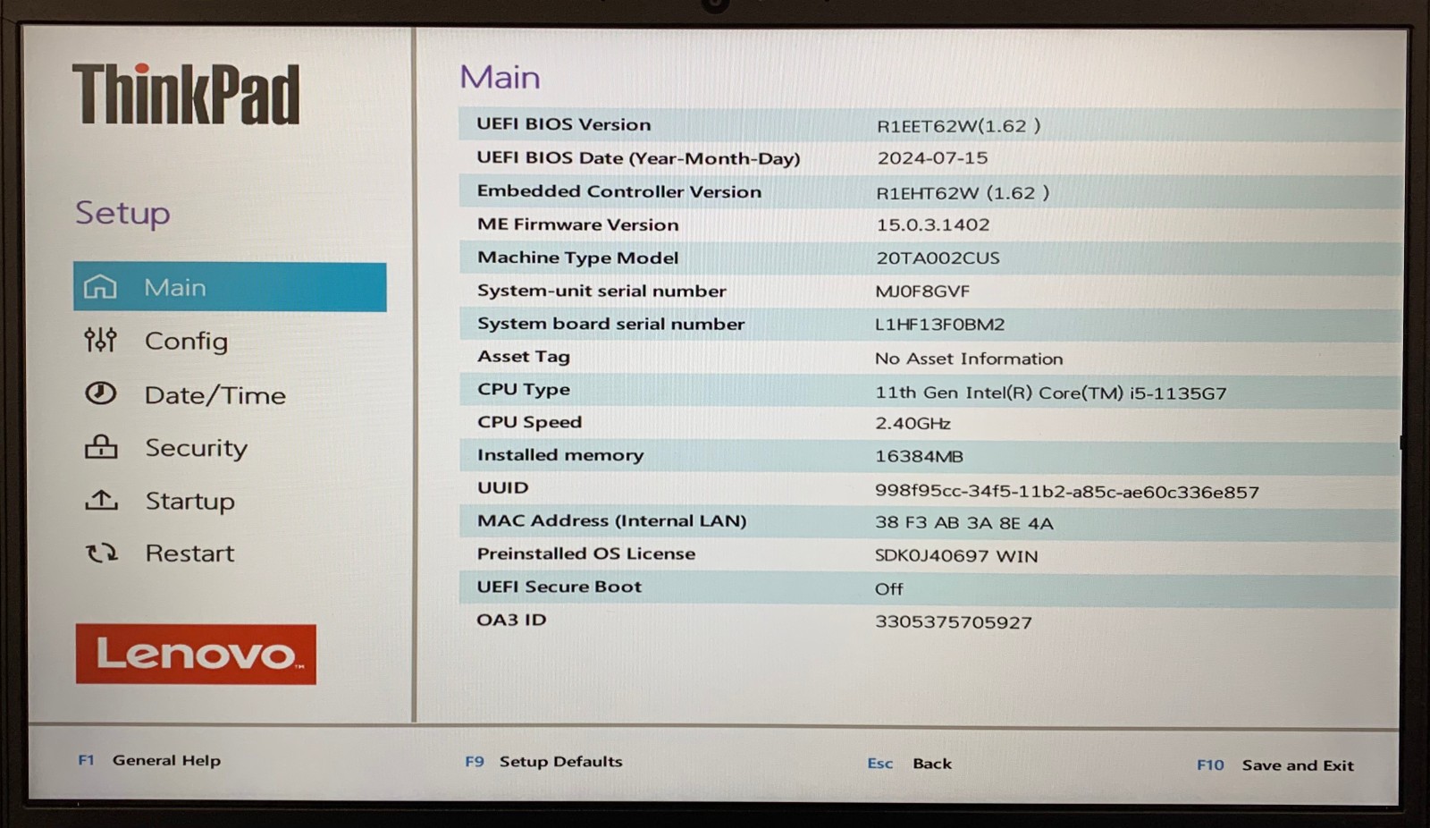 Lenovo ThinkPad E14 Gen 2 14″ Laptop i5-1135G7 16GB RAM 256GB NVMe, As Is