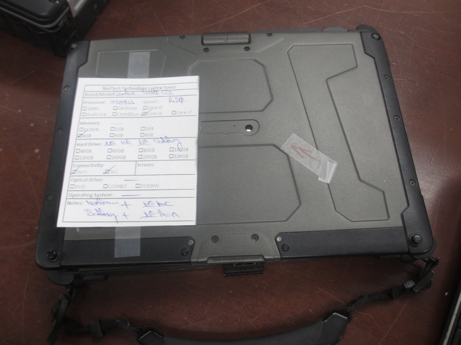 Getac V110 G2 i5 5200U 2.20GHZ 4GB Web-Cam Laptop [NO HDD/CADDY/OS/AC/Pen] ##@@