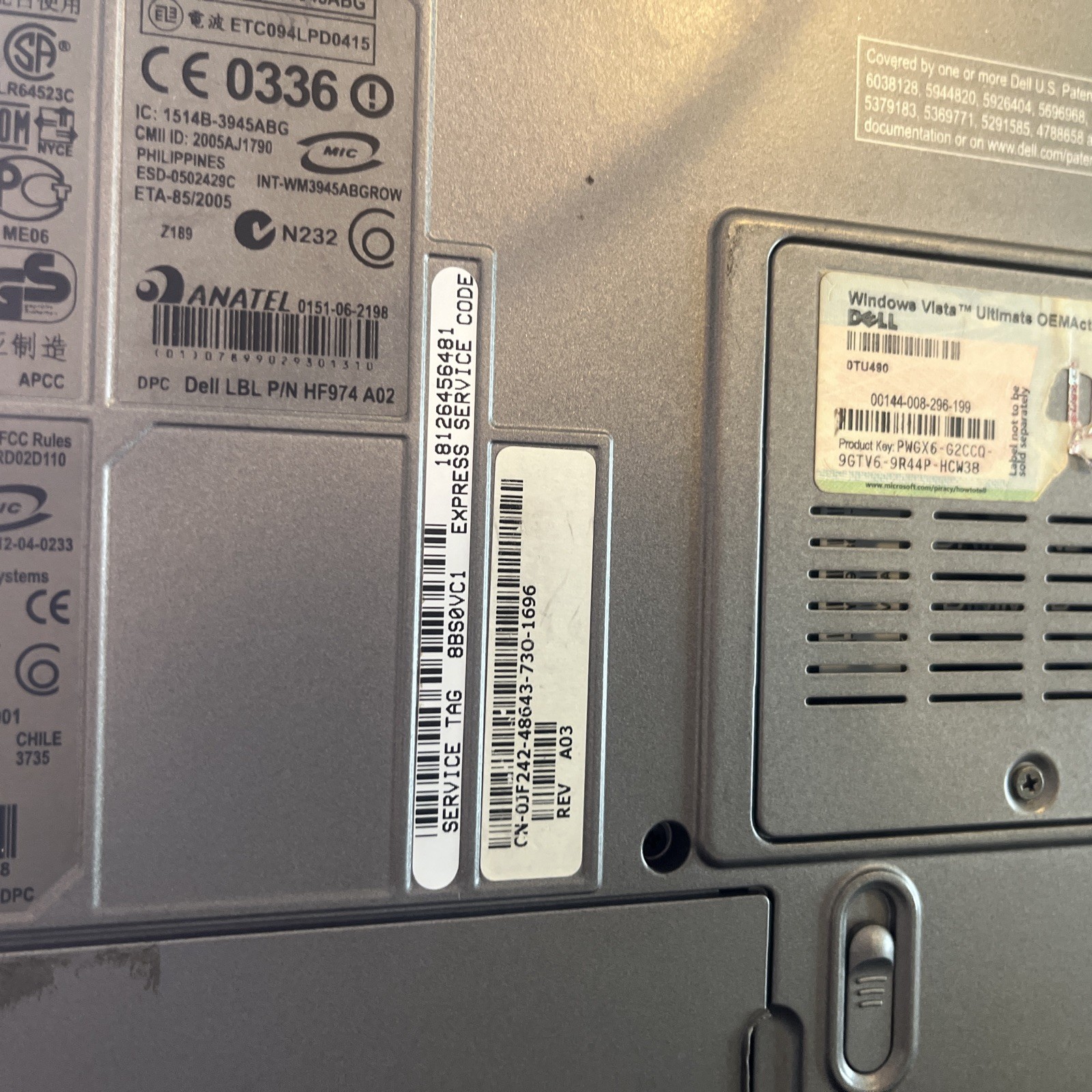 Dell Latitude D820 15.4in. Notebook/Laptop With LTE L16