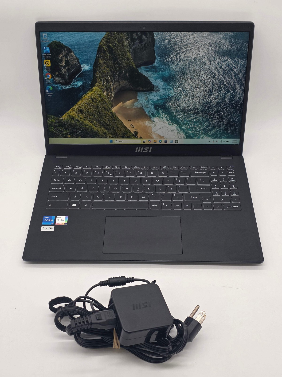 MSI Modern 15 B12M Intel Core I7-1255U 16GB RAM 512GB Used w/ Charger