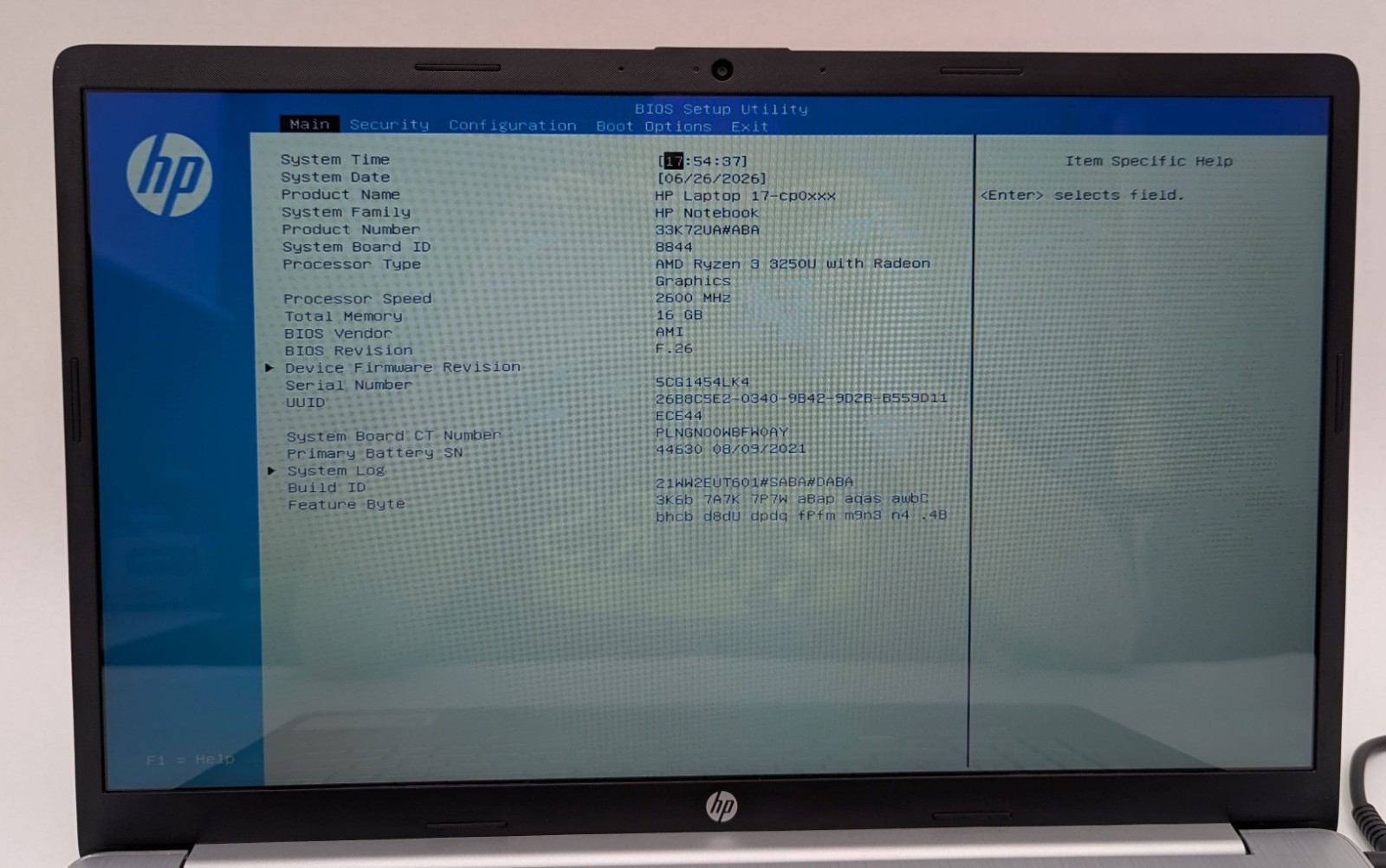 HP 17-cp0056nr 17.3″ Touch Laptop Ryzen 3 3250U 2.60GHz 16GB RAM 256GB SSD Win11