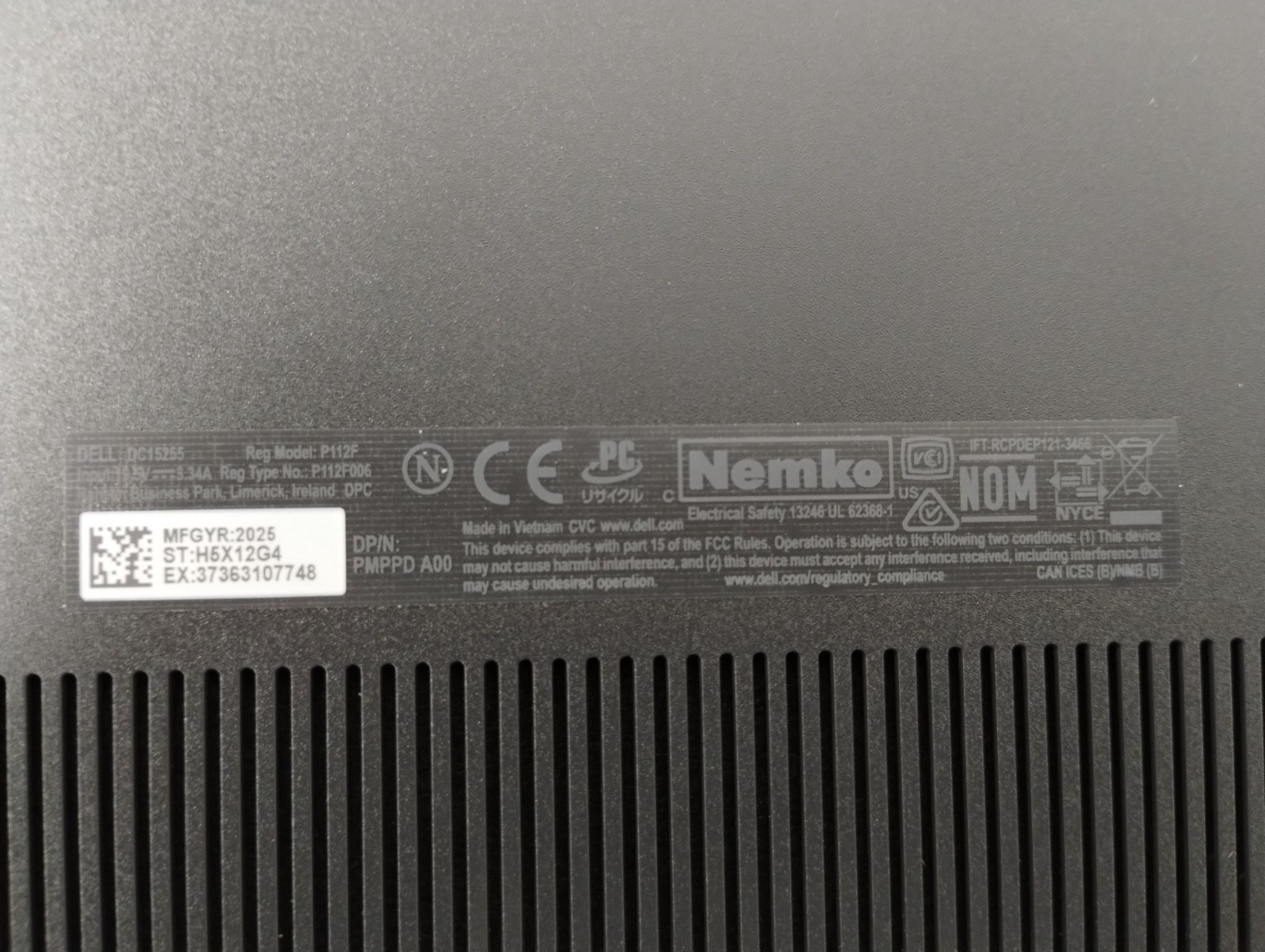 DELL 15 DC15255 G8MK9, AMD Ryzen 7 7730U, 2.00 GHz, 16 GB RAM, 512 GB NVMe