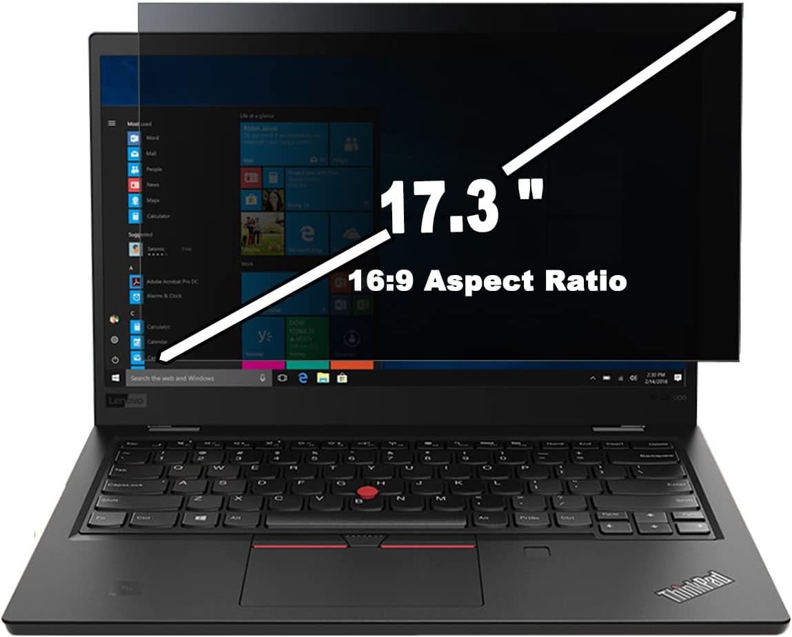 17.3 Inch Laptop Privacy Screen Protector Designed for HP Envy/Dell/Asus/Acer/Sa