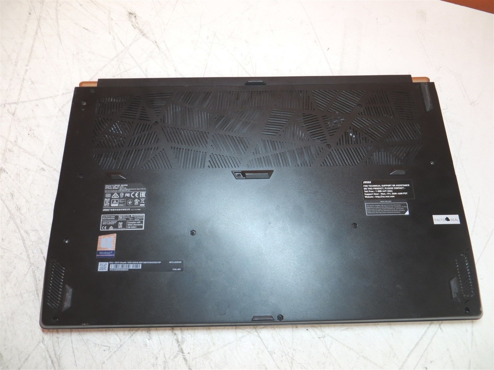 Liquid Residue MSI GS75 Stealth Laptop Intel i7-10875H 2.3GH 16GB 512GB RTX 2060