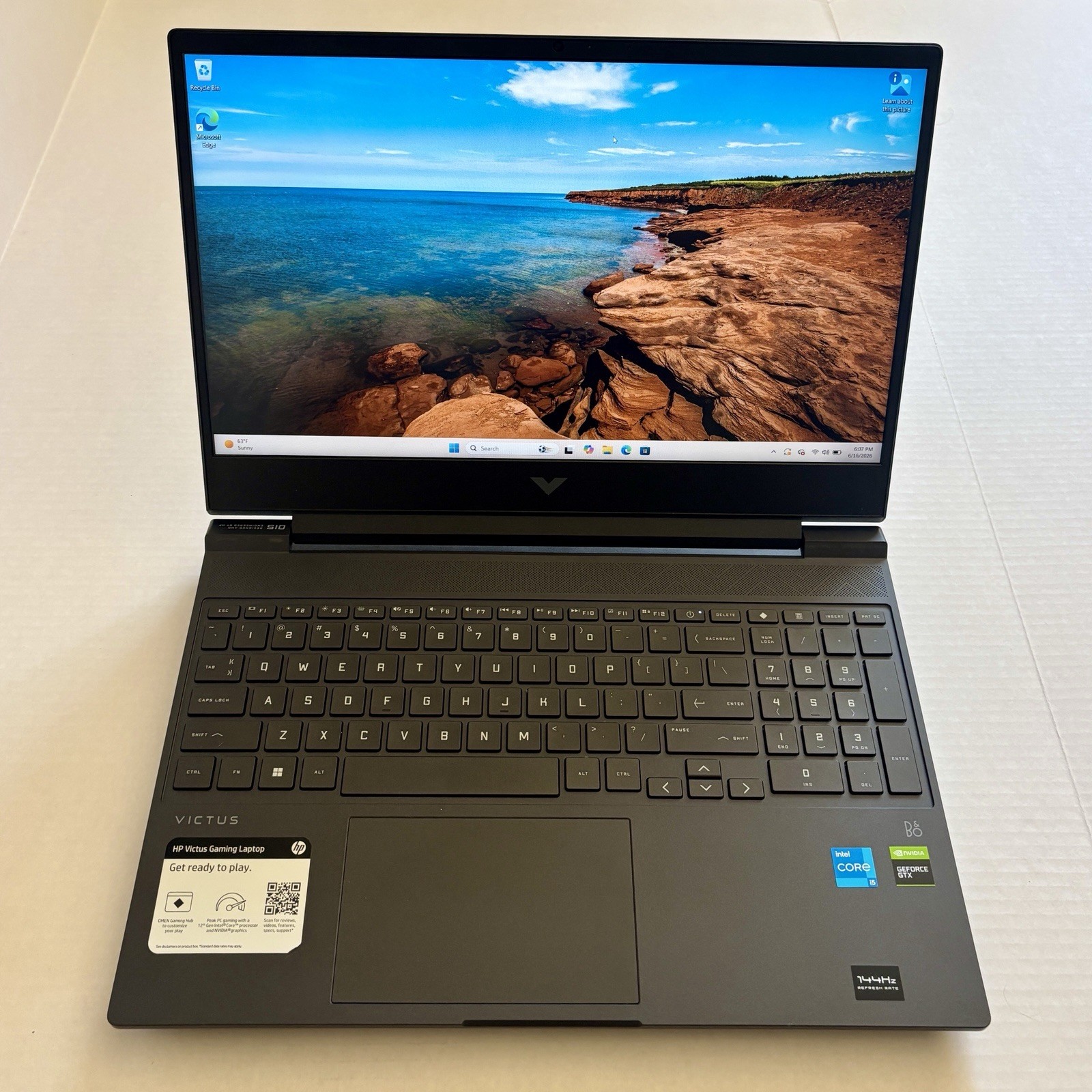 HP Victus 15-FA0031DX 15.6″ Core i5-12450H GeForce GTX 1650 8GB RAM 512GB NVMe