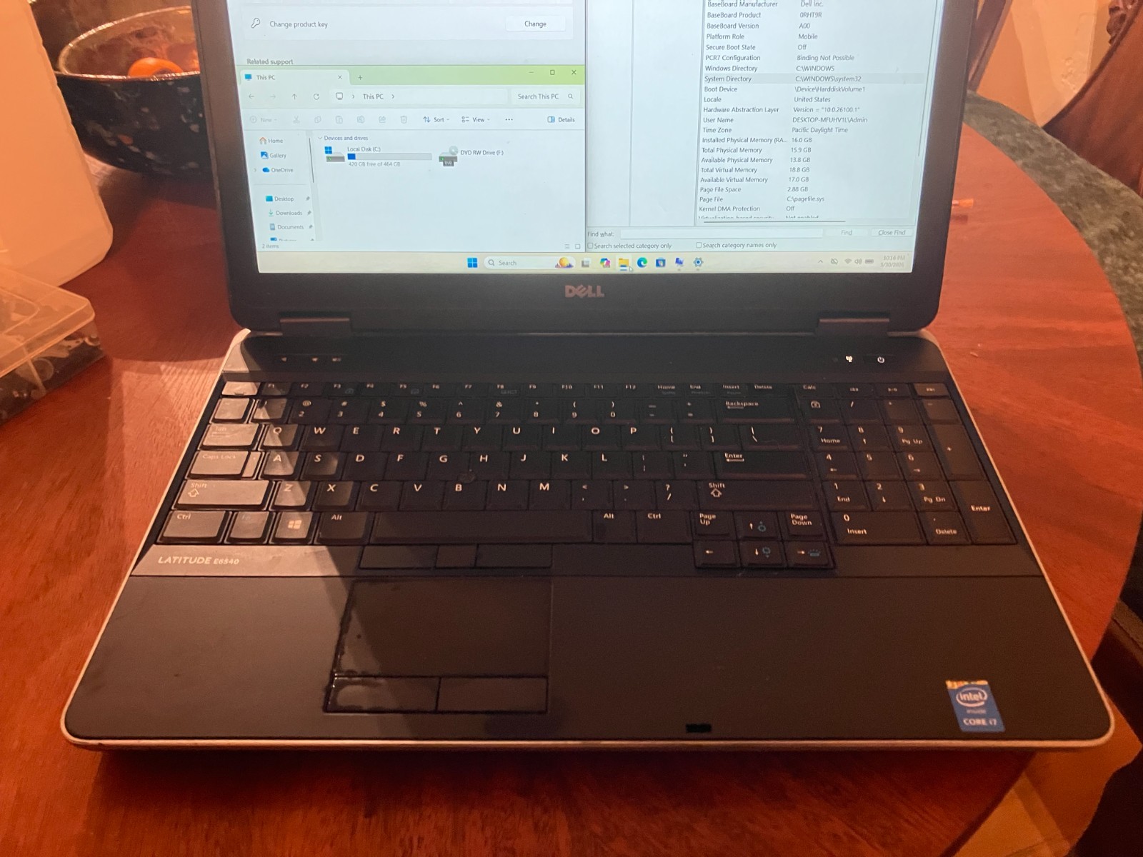 Dell Latitude E6540 15.6″ Laptop i7 3GHz 16GB RAM 480GB SSD Win 11 Pro Wifi FAIR