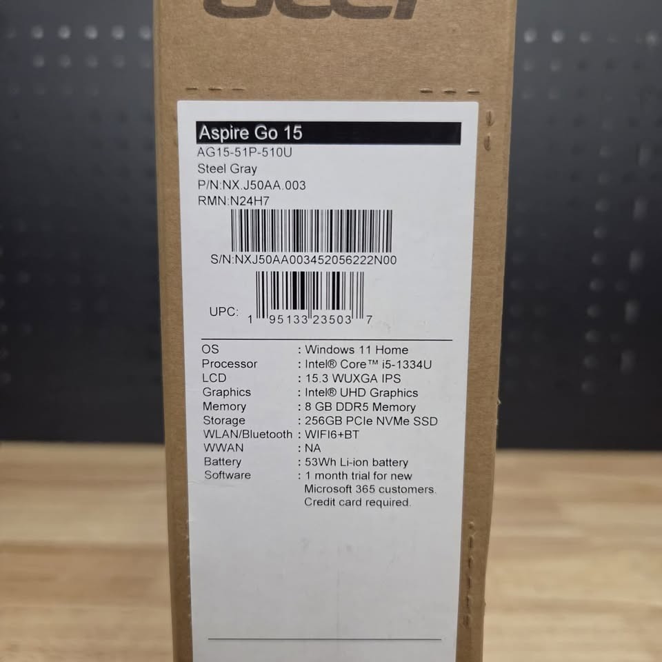 Acer Aspire Go 15 Laptop 15.3″ WUXGA 1920 x 1200 IPS Intel i5-1334U
