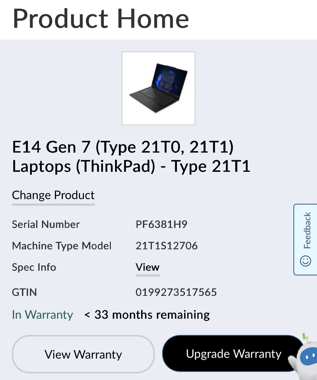 E14 Gen 7 LENOVO Laptops (ThinkPad) – Type 21T1 – 16 GB DDR5 – 256 SSD – SEALED