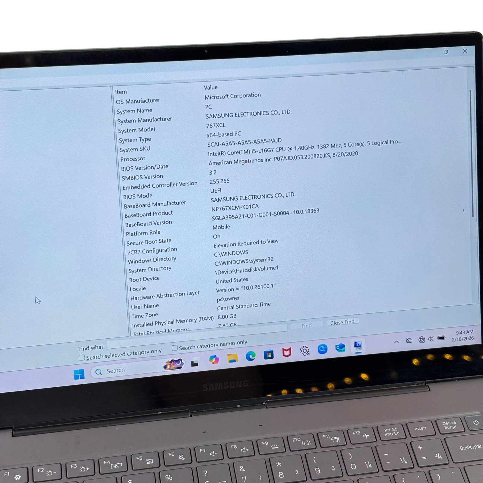 Samsung Galaxy Book S NP767XCM i5-L16G7 8GB RAM 256GB SSD 13.3″ CRCKD SCRN