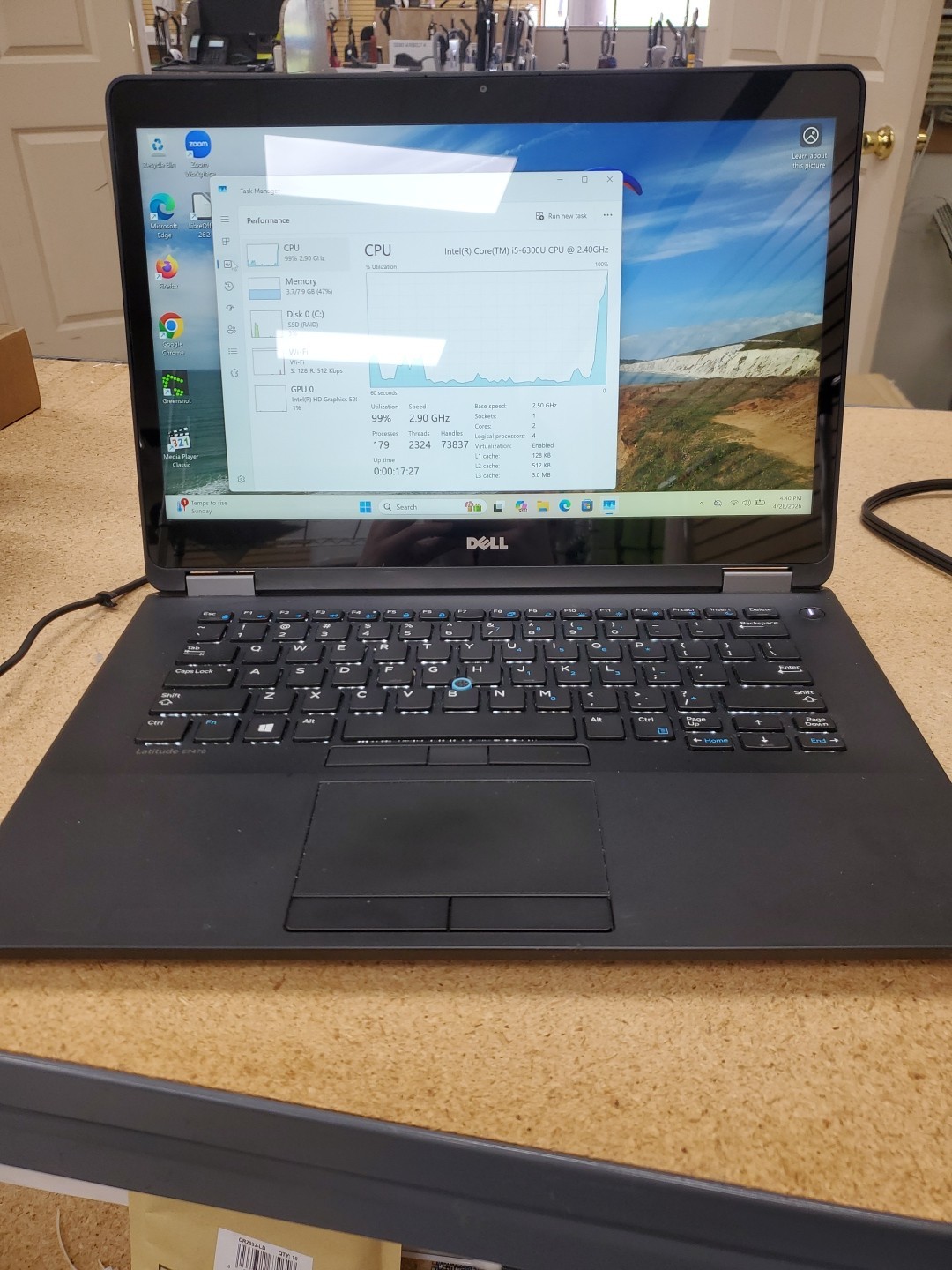 Dell Latitude E7470 Touch 256GB SSD i5-6300U, 8GB RAM W11pro 042826-1