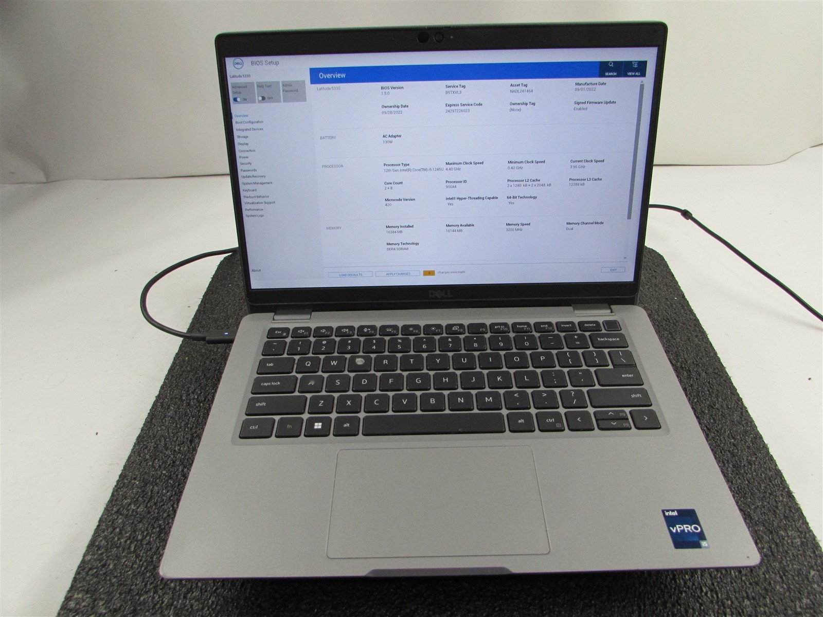 DELL LATITUDE 5330 FHD TOUCHSCREEN I5-1245U 10 CORE 512GB 16GB RAM NO O.S/BATT