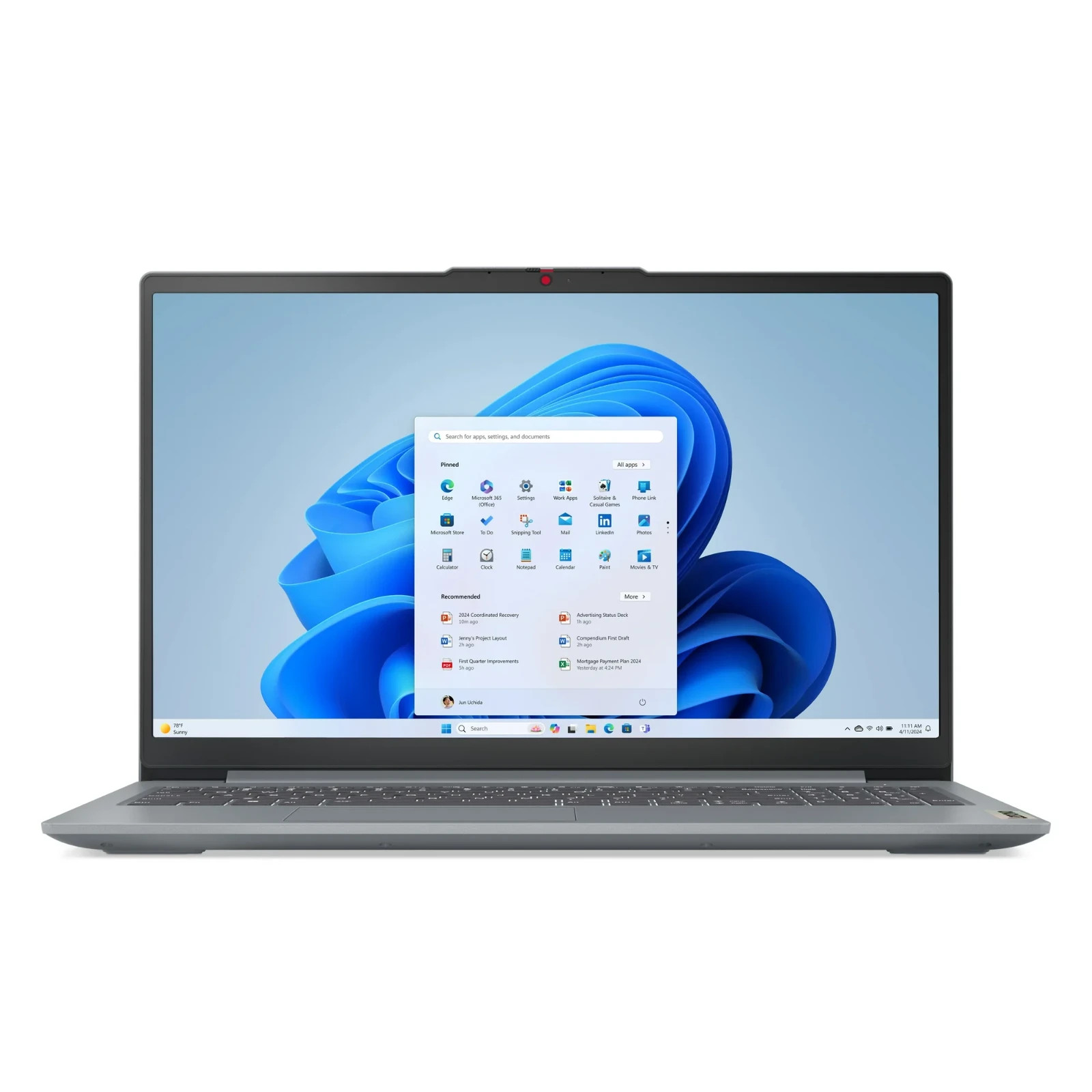Lenovo IdeaPad Slim 3i 15.6″ Intel Processor N100, 4GB RAM, 128 SSD – Artic Grey