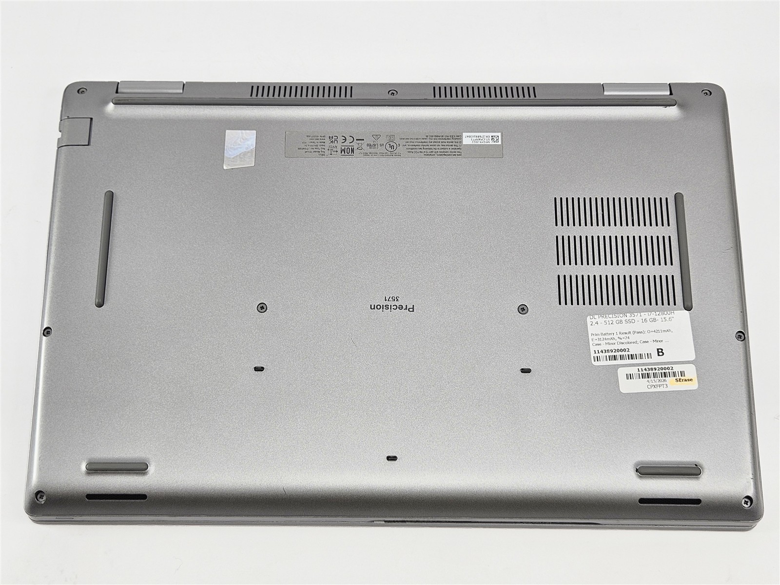 Dell Precision 3571 15.6″ i7-12800H 16GB RAM 512GB SSD T600 4GB GPU Thunderbolt