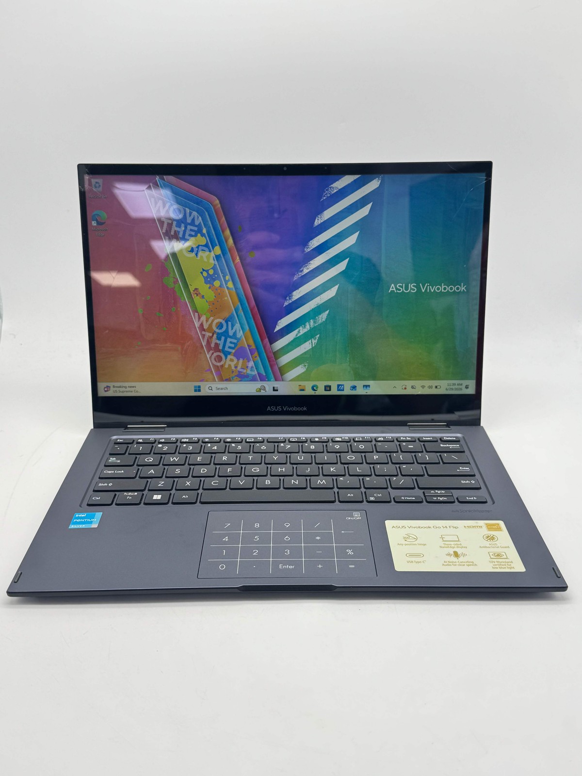 Asus VivoBook Go 14 Intel Pentium 8GB 128GB Damaged Screen For Parts