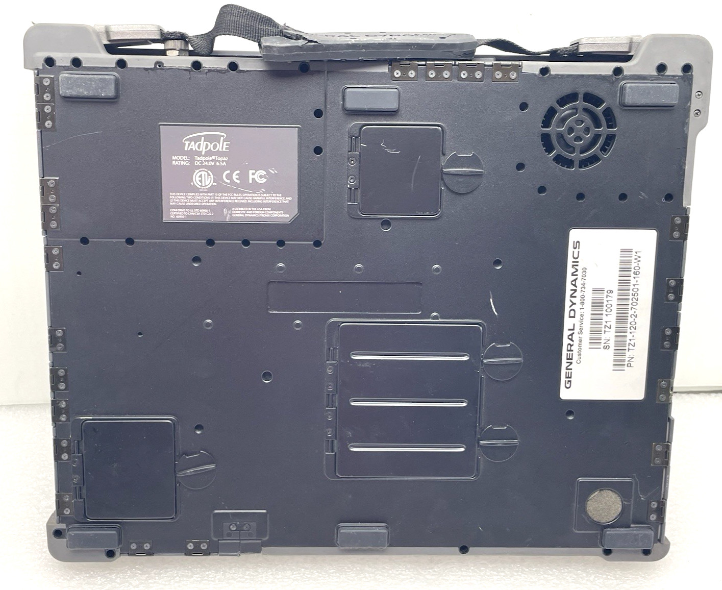 GENERAL DYNAMICS TADPOLE TOPAZ RUGGEDIZED LAPTOP 14.5″ PARTS REPAIR UNTESTED