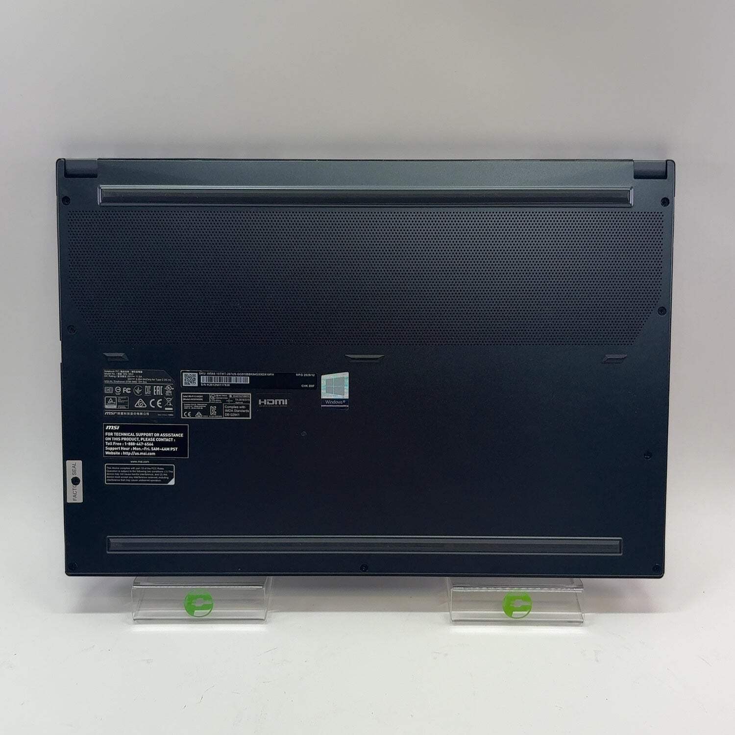 MSI Workstation WS66 15.6″ i9-10980HK 3.1GHz 64GB 500GB Quadro RTX 5000 Max-Q