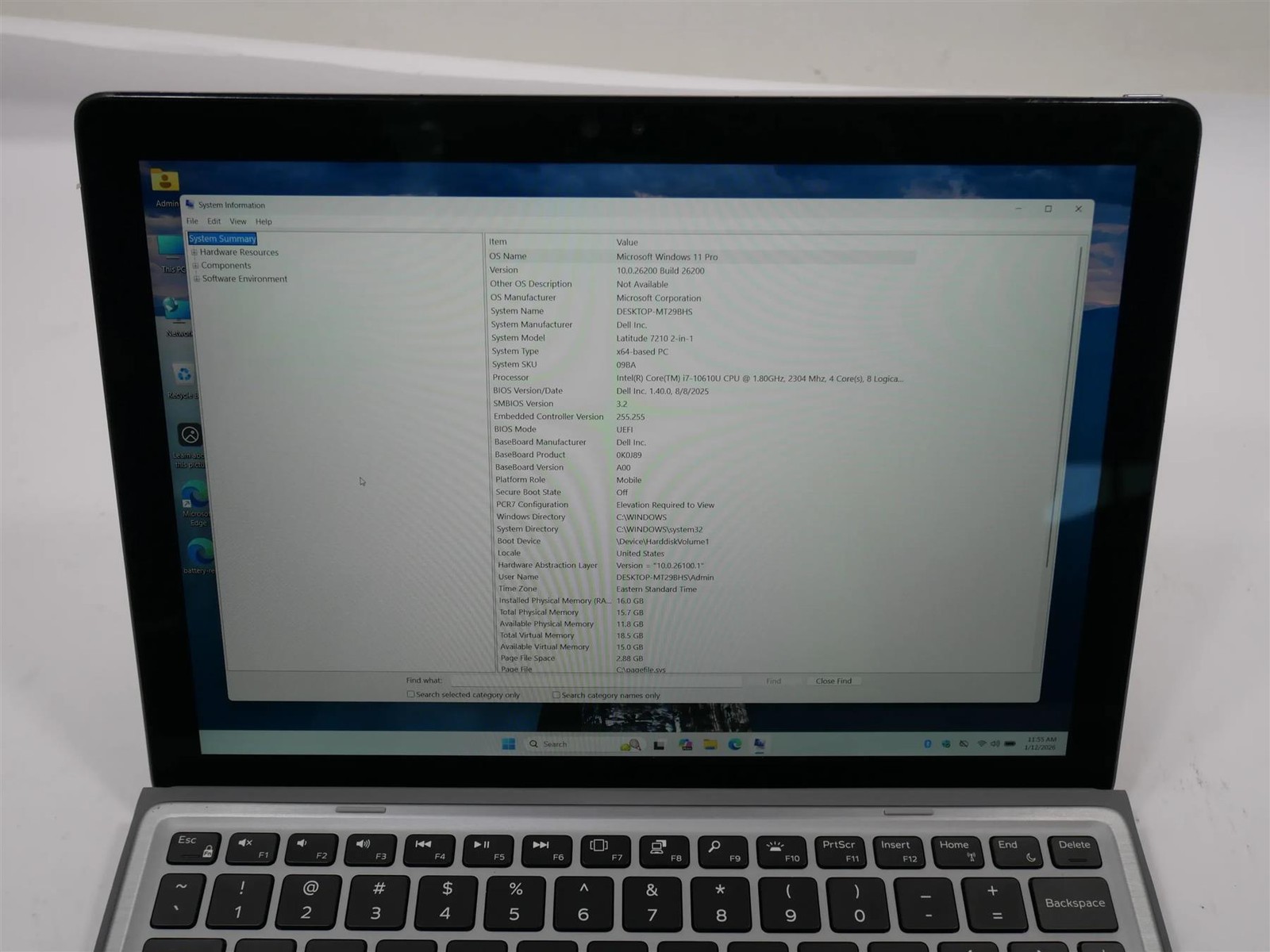 Dell Latitude 7210 Core i7-10610U 1.80GHz 16GB 256GB SSD