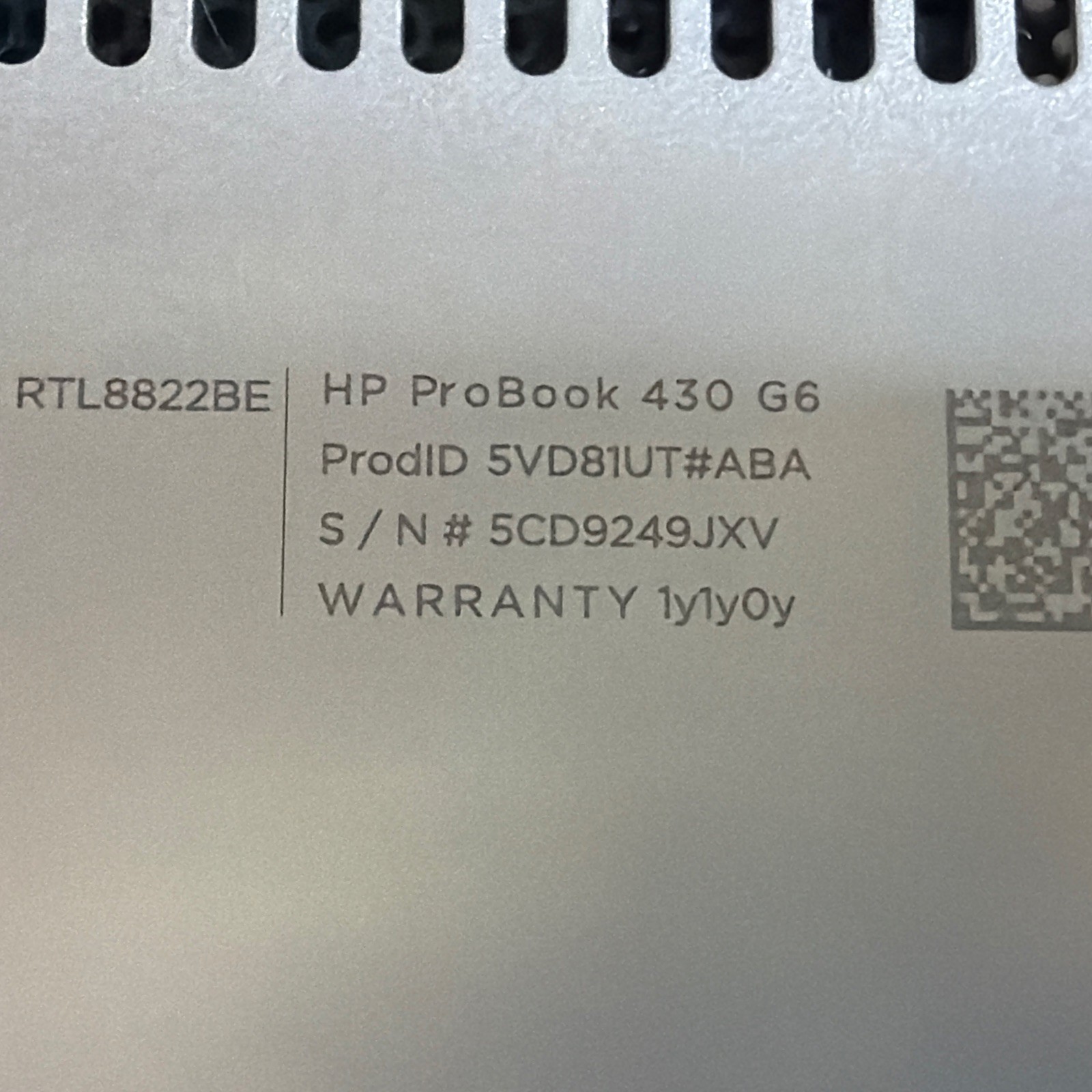 HP ProBook 430 G6 Intel Core i5-8365U 1.60GHz 8GB RAM 512GB HDD Windows 11 Pro