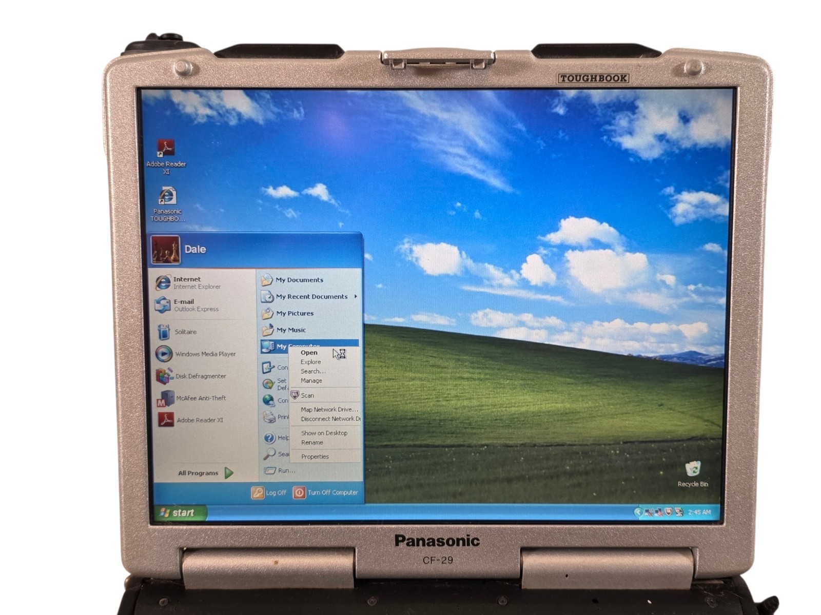 Panasonic Toughbook CF-29 13.3in. (Works When Plugged In) Needs Battery,,,Read..