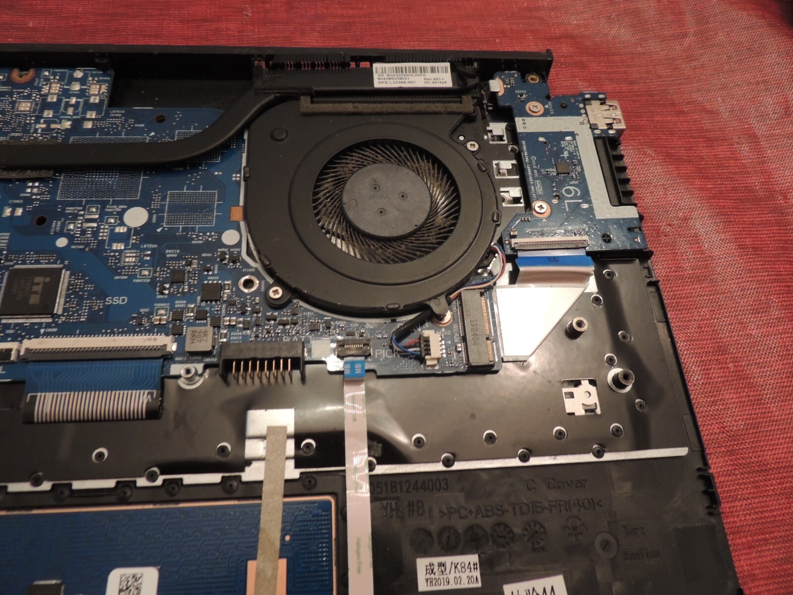 HP 14-dk0731ms AMD Ryzen 3 3200U LAPTOP MOTHERBOARD
