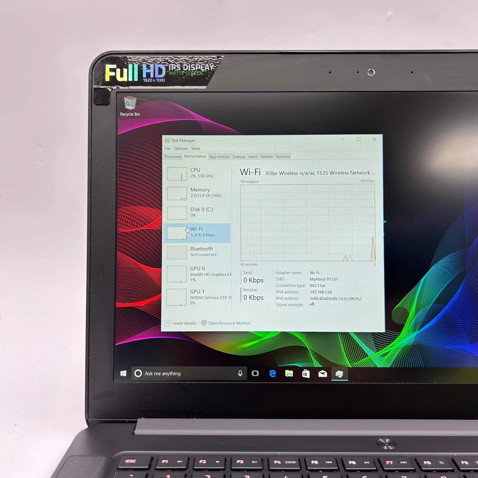 Razer Blade 14 RZ09-01953E71 14″ i7-7700HQ 16GB RAM 256GB SSD GeForce GTX 1060