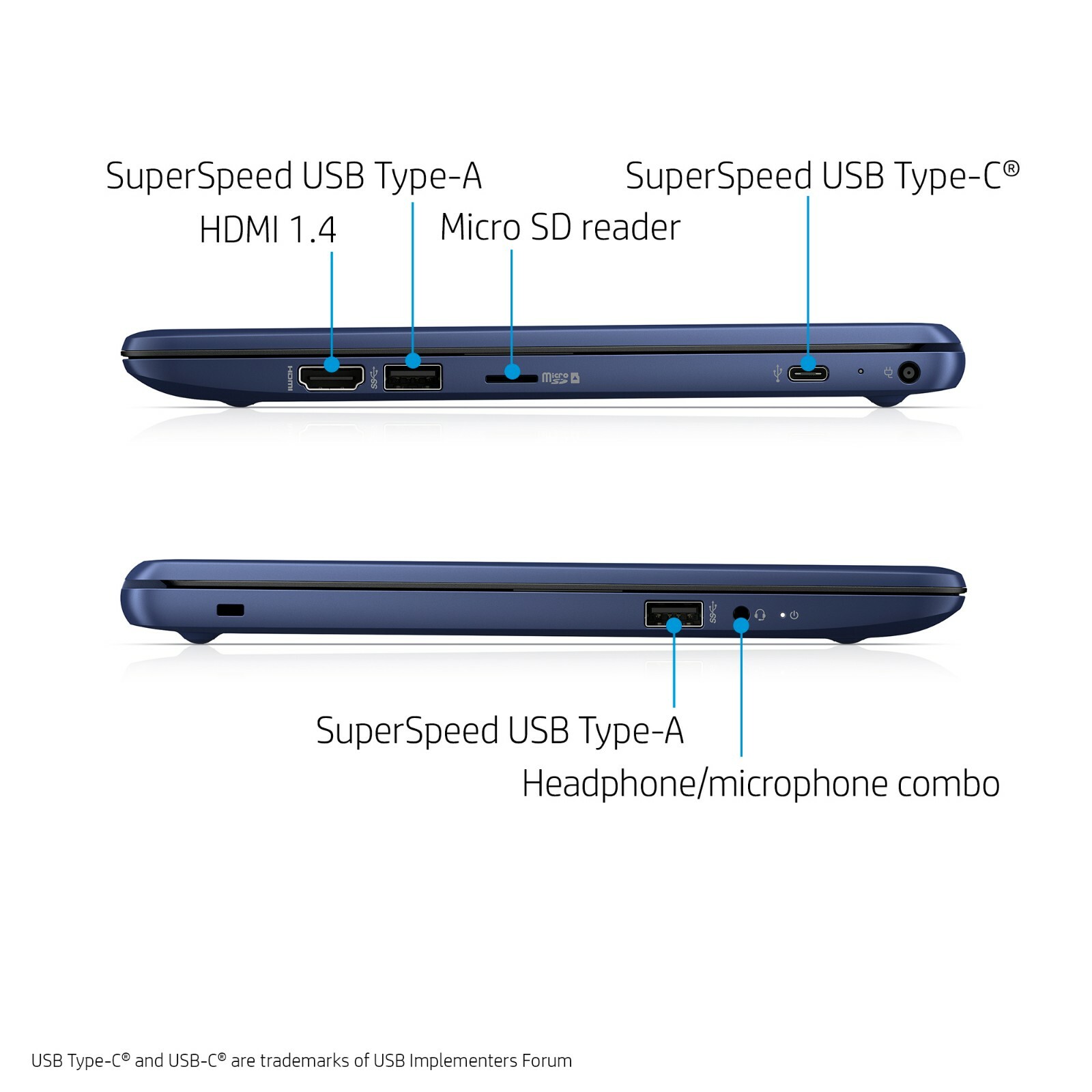 HP Stream 11.6″Celeron, 4GB RAM, 64GB, Windows 10 11- Royal Blue/ Free Shipping