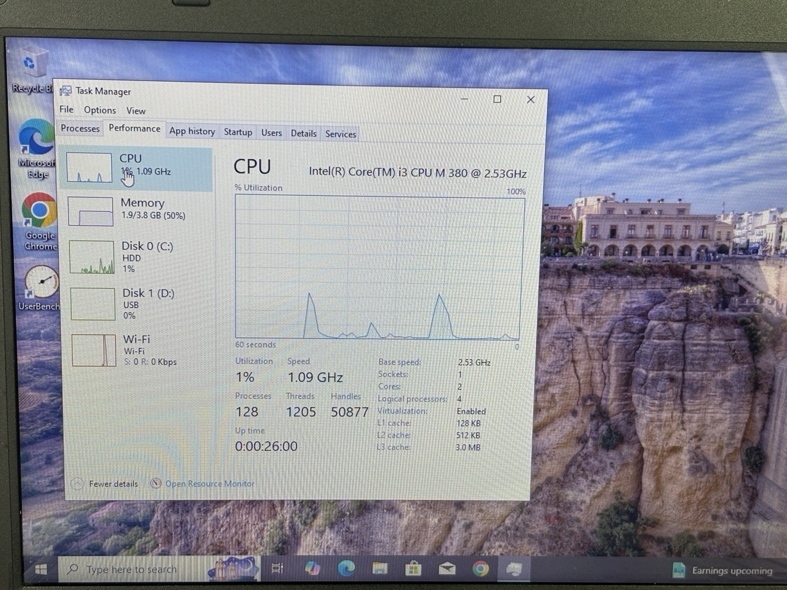 Toshiba Satellite C655 i3 M380 2.53GHz 4GB RAM 298GB HDD WIN 10 PRO *READ*