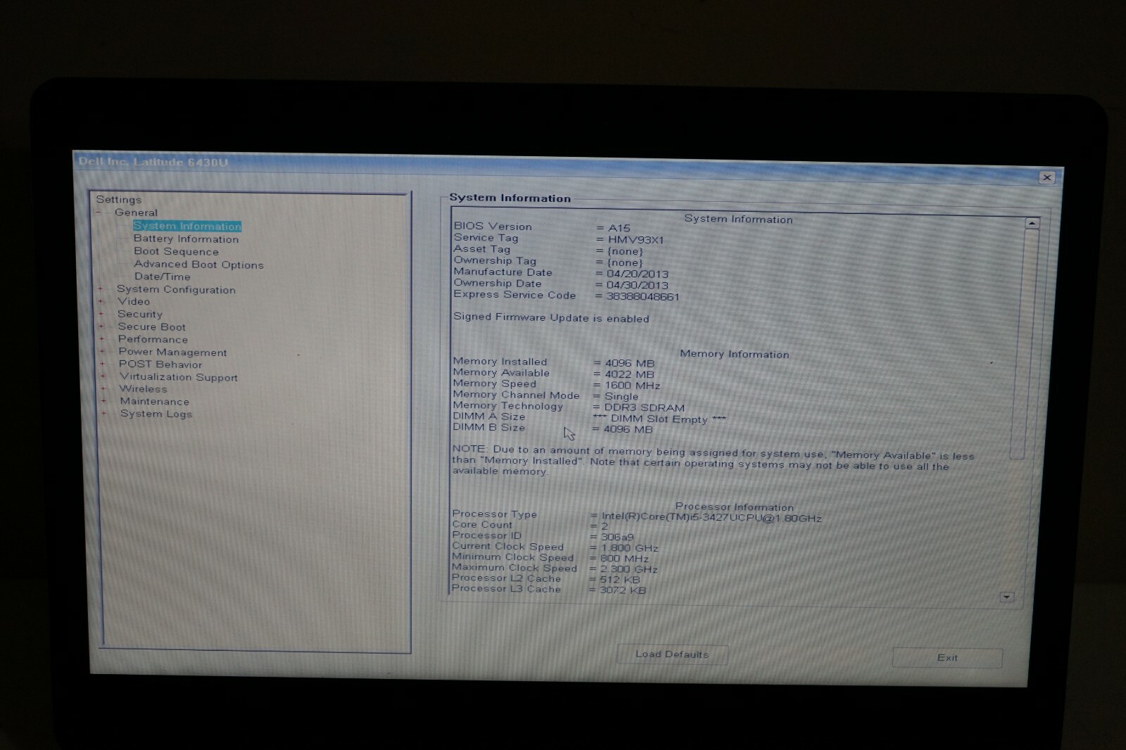 ^ Dell Latitude 6430U 14″ Intel i5-3427U 1.80GHz No Ram No HD “READ” #C117