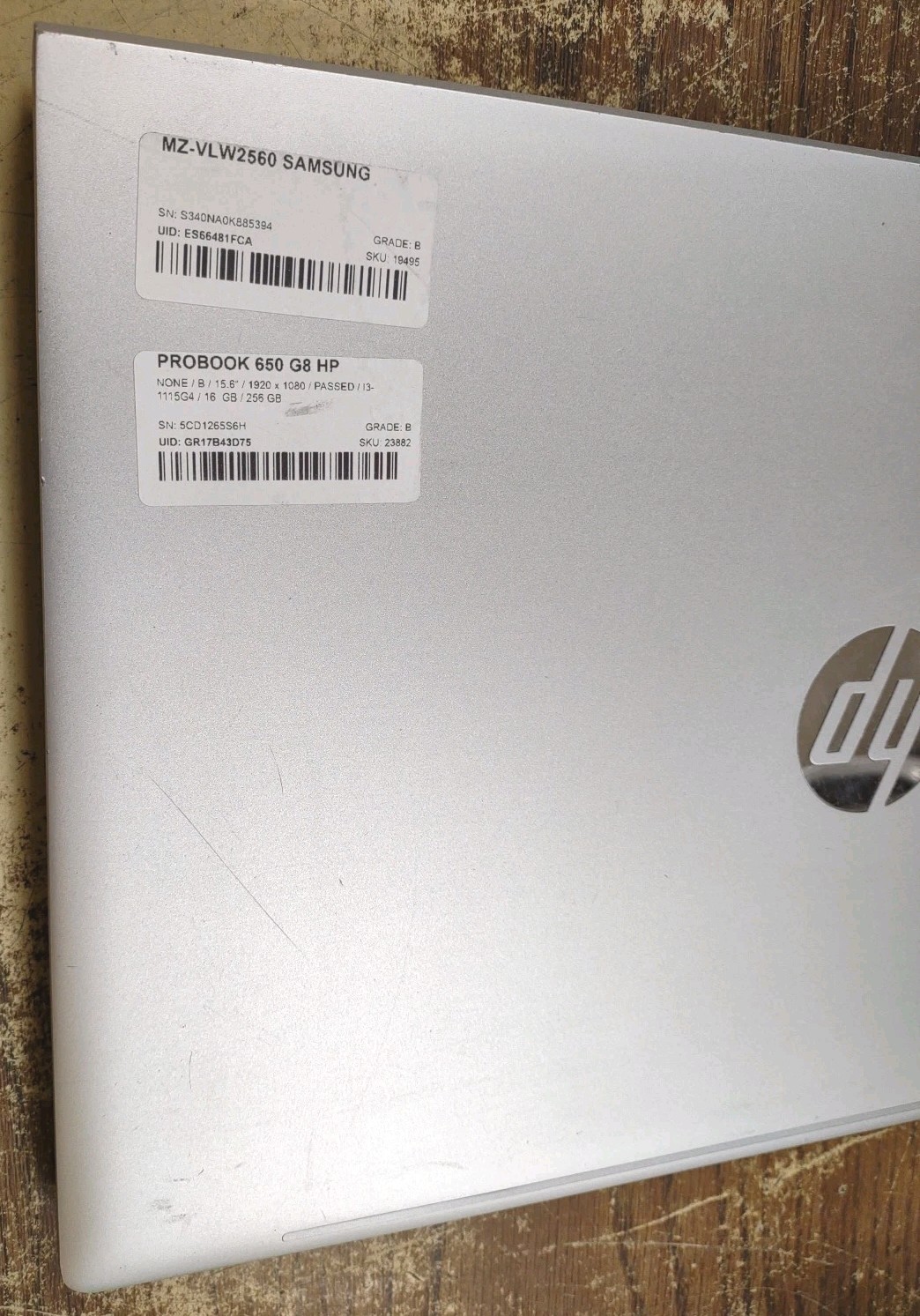 HP ProBook 650 G8 Notebook PC W/ i3-1115G4 3.00GHz, 256GB SSD, 16GB RAM.