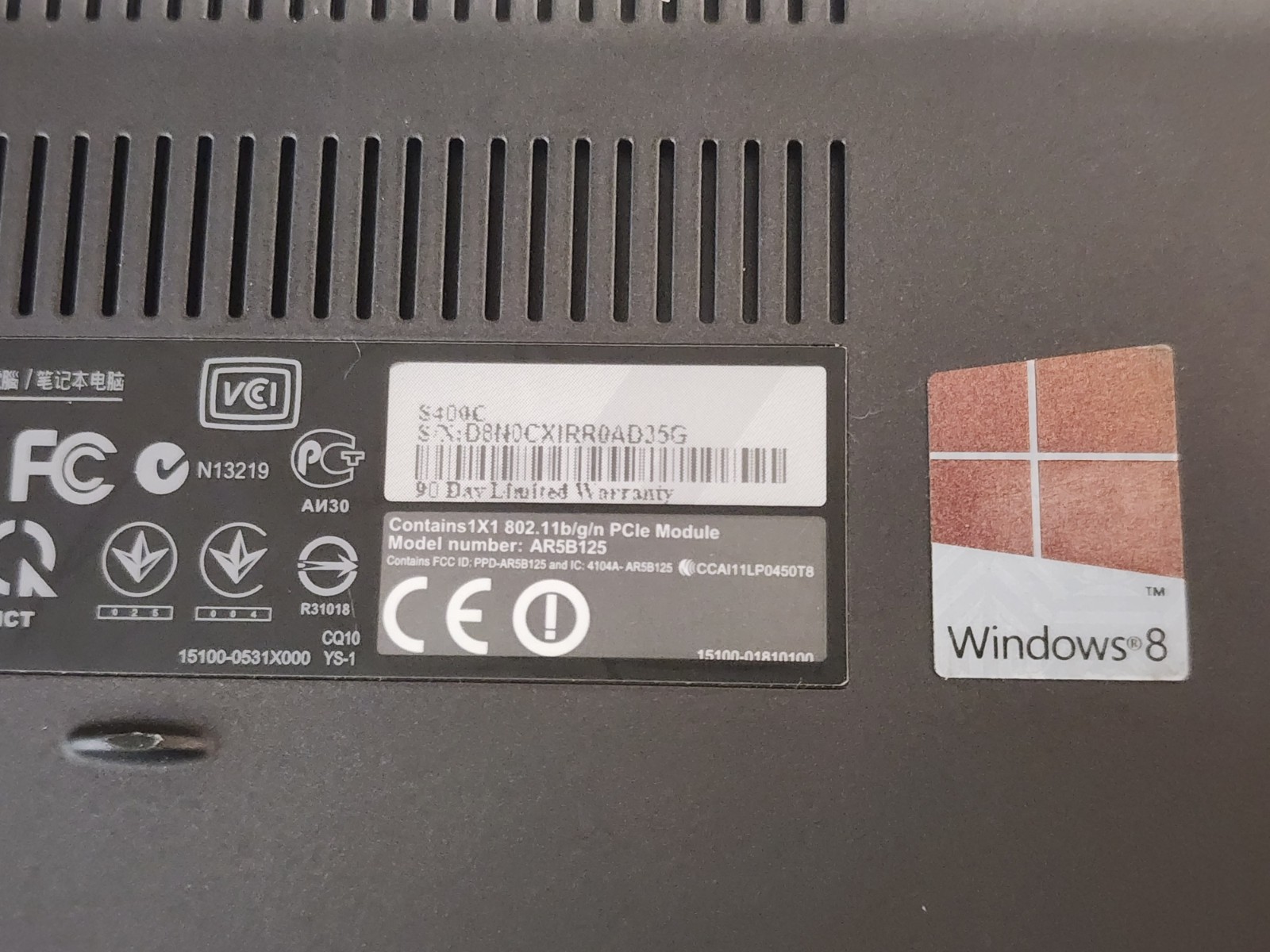 asus s400ca i3-3217u@1.80ghz 4gb Ram 500gb Hdd 24gb Ssd Touchscreen Win10 READ!