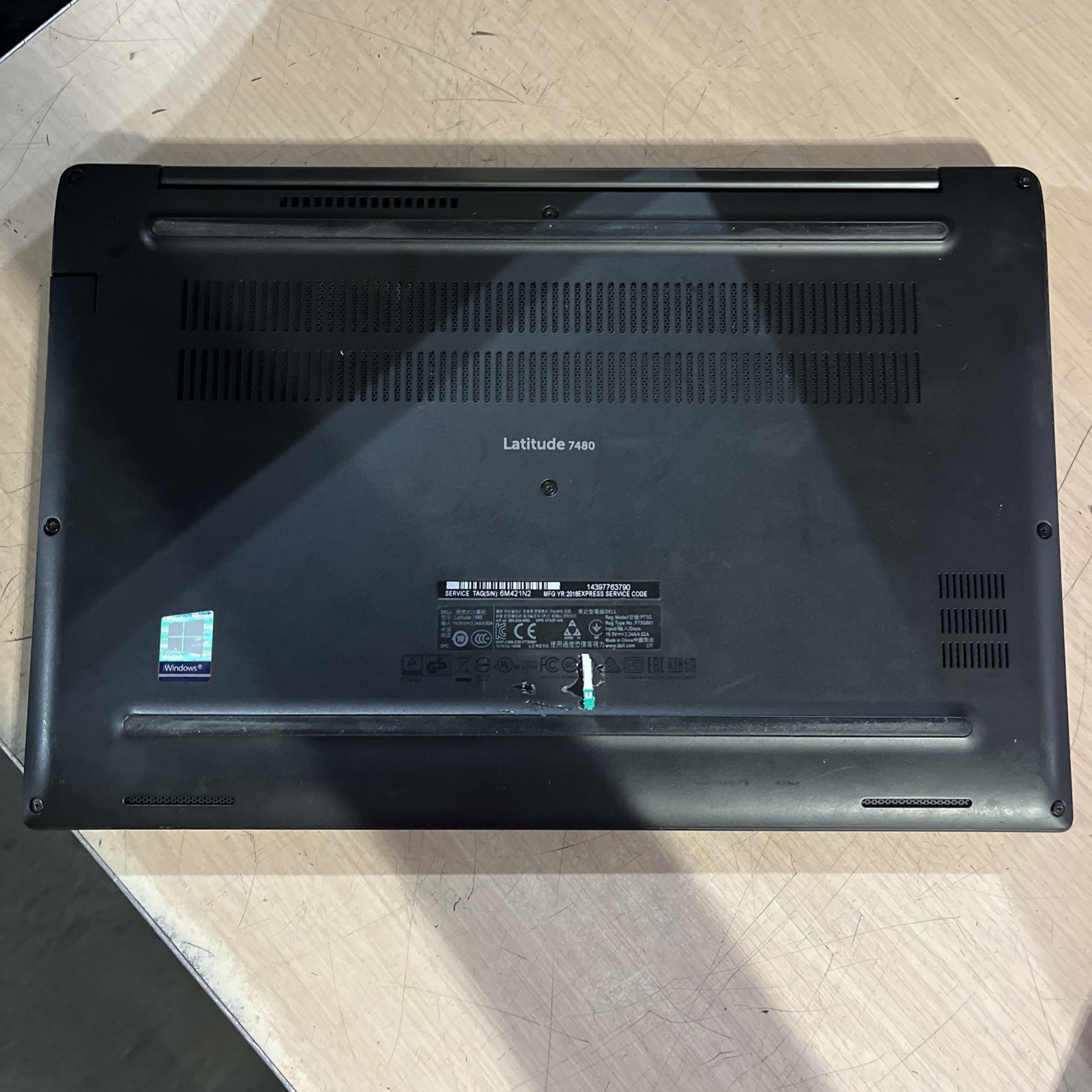DELL LATITUDE 7480 INTEL CORE I5-6300U 2.40GHZ 4GB RAM NO HD