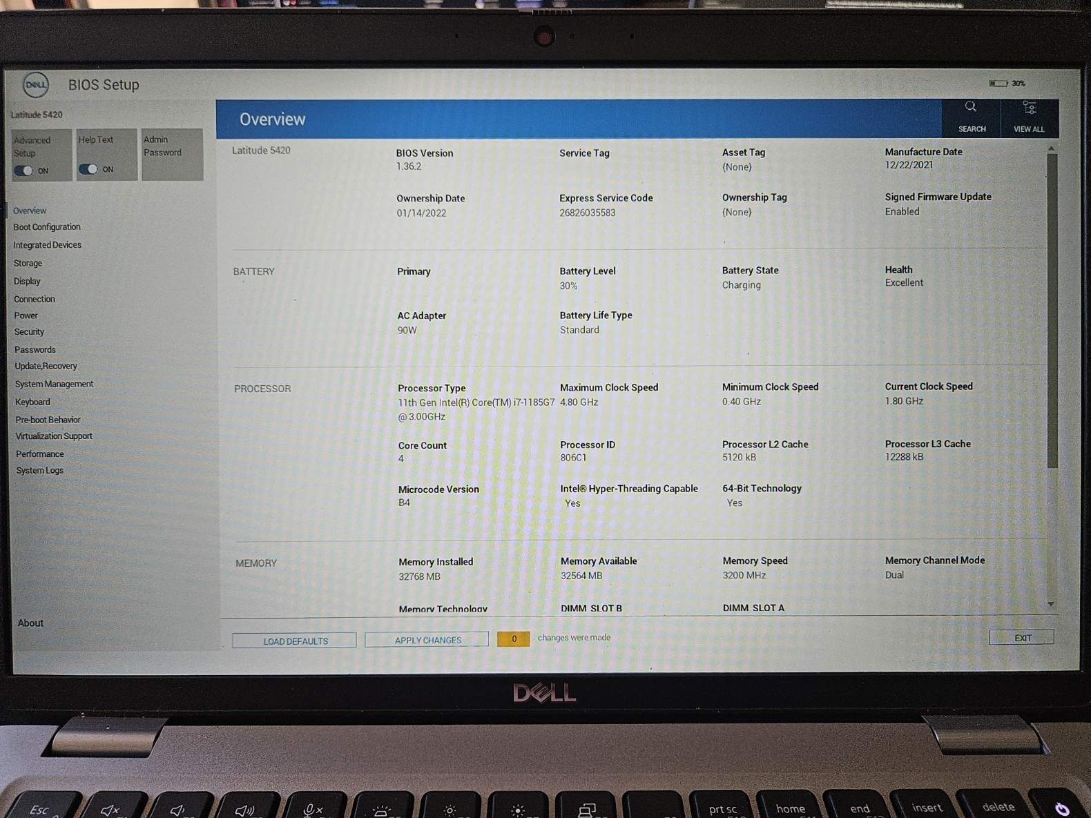 Dell Latitude 5420 14″ FHD i7-1185G7 vPro 32GB DDR4 512GB NVMe Backlit WiFi 6