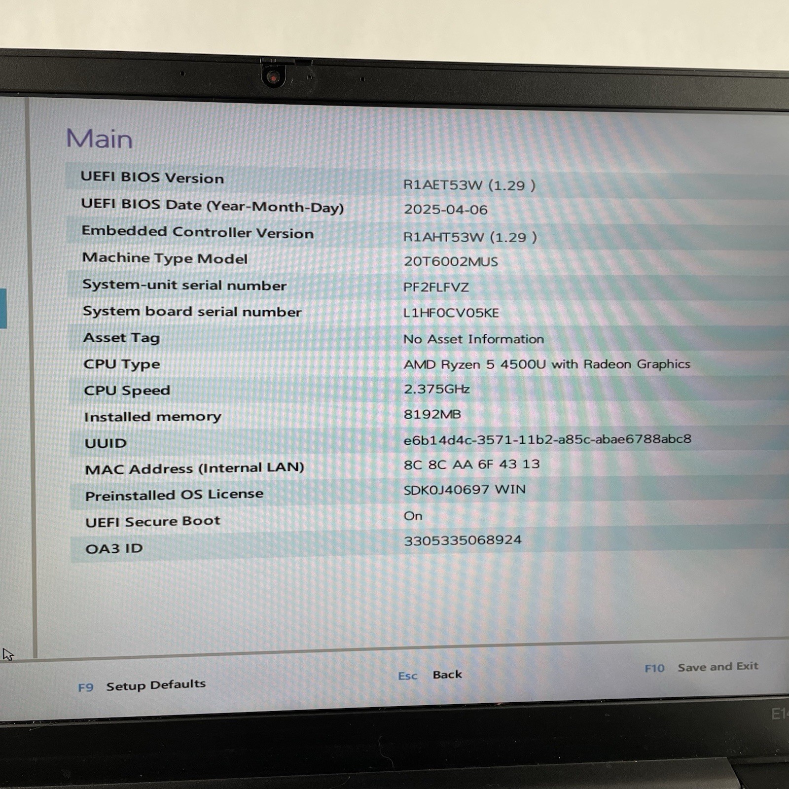 Lenovo ThinkPad E14 Gen 2 14″ Ryzen 5 4500U 2.375 GHz 8 GB RAM No SSD No OS