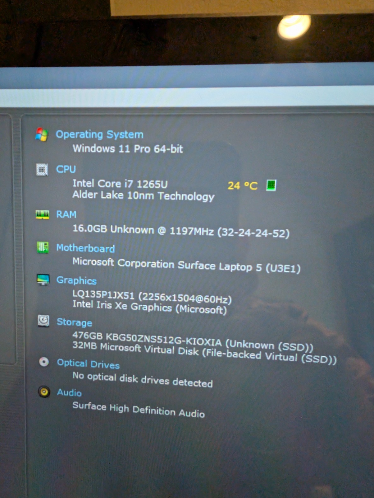 Microsoft Surface Laptop 5 1951 13.5″ Touch i7-1265U 1.8GHz 16GB RAM 512GB SSD