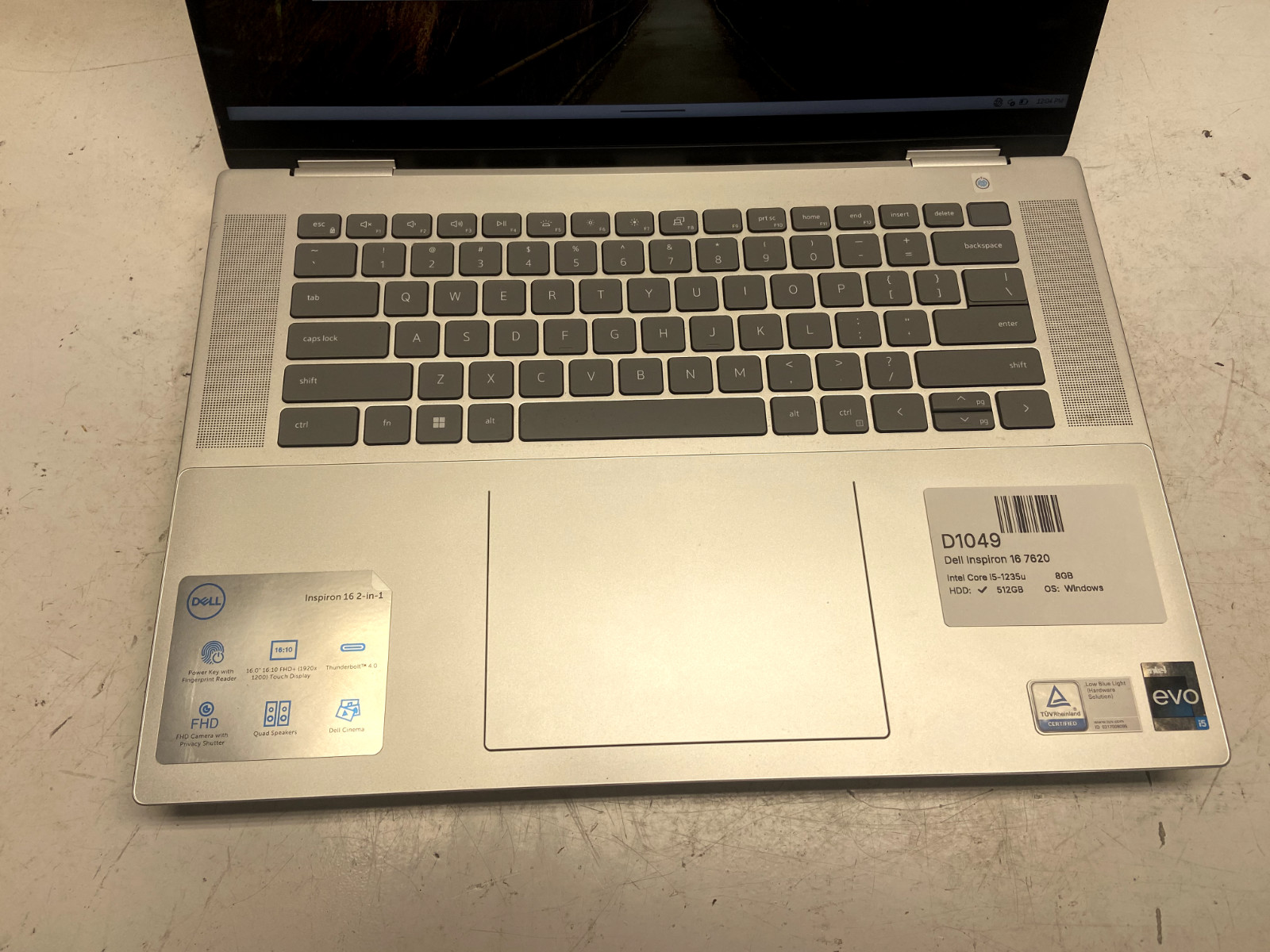 Dell Inspiron 16 7620 Intel Core i5-1235u 8GB 512GB SSD Windows 11
