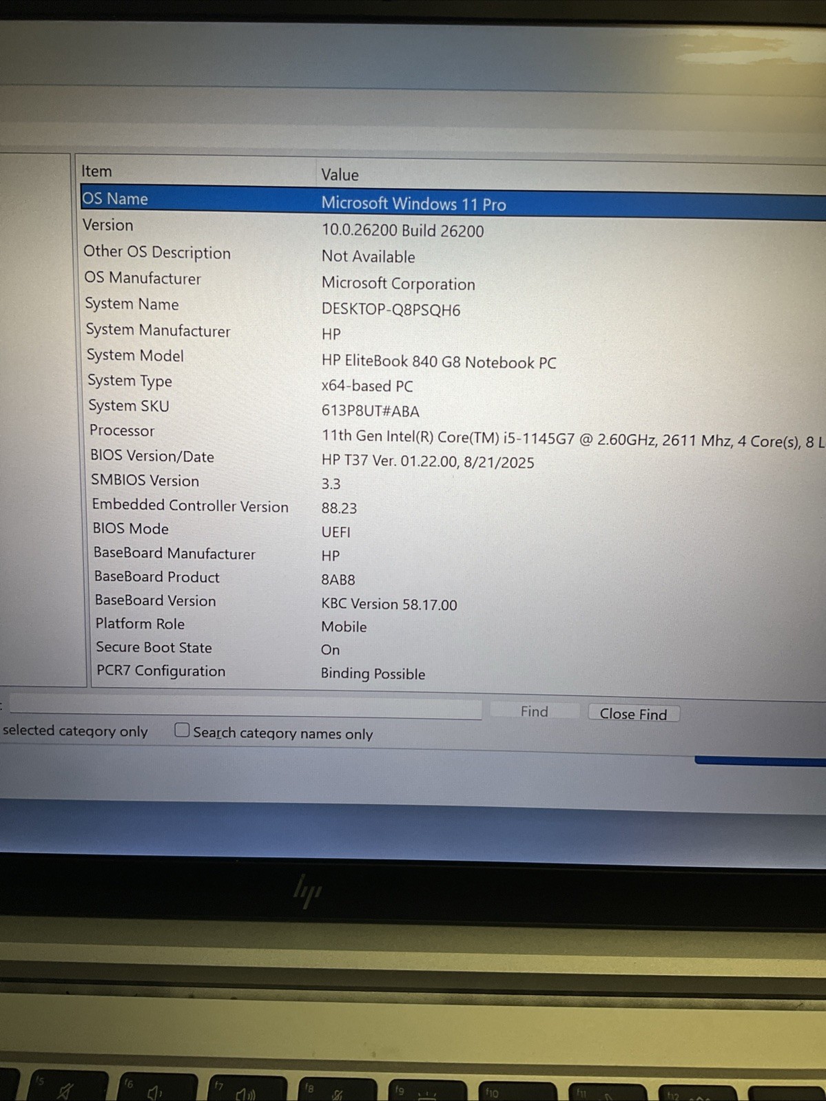 HP EliteBook 840 G8 14″ i5-1145G7 16GB 512GB SSD FHD Read Description