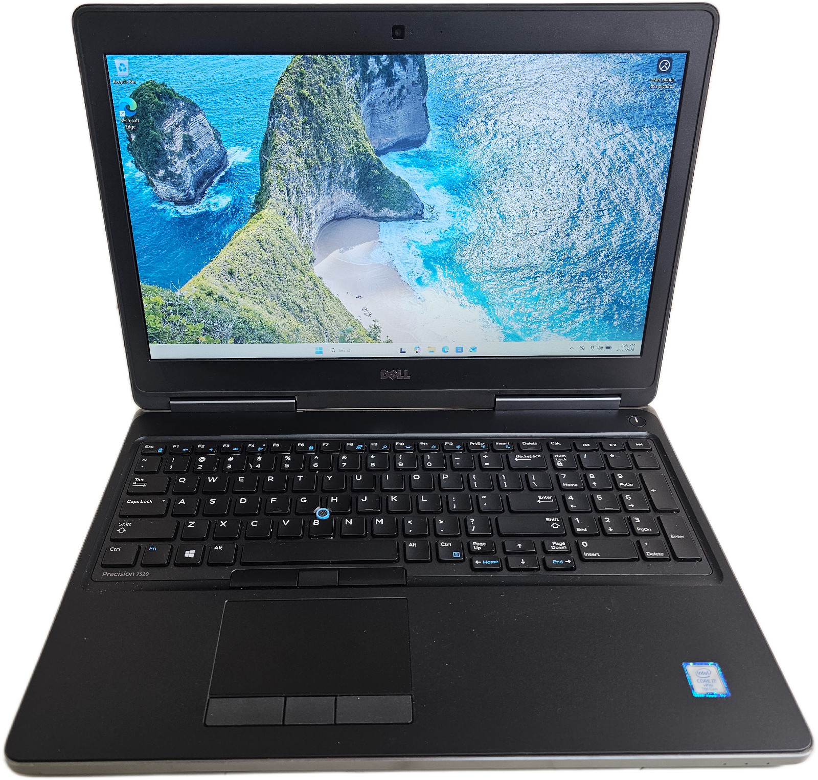 Dell Precision 7520 Laptop – 2.9 GHz i7-7820HQ 16GB 256GB SSD M1200 15.6″