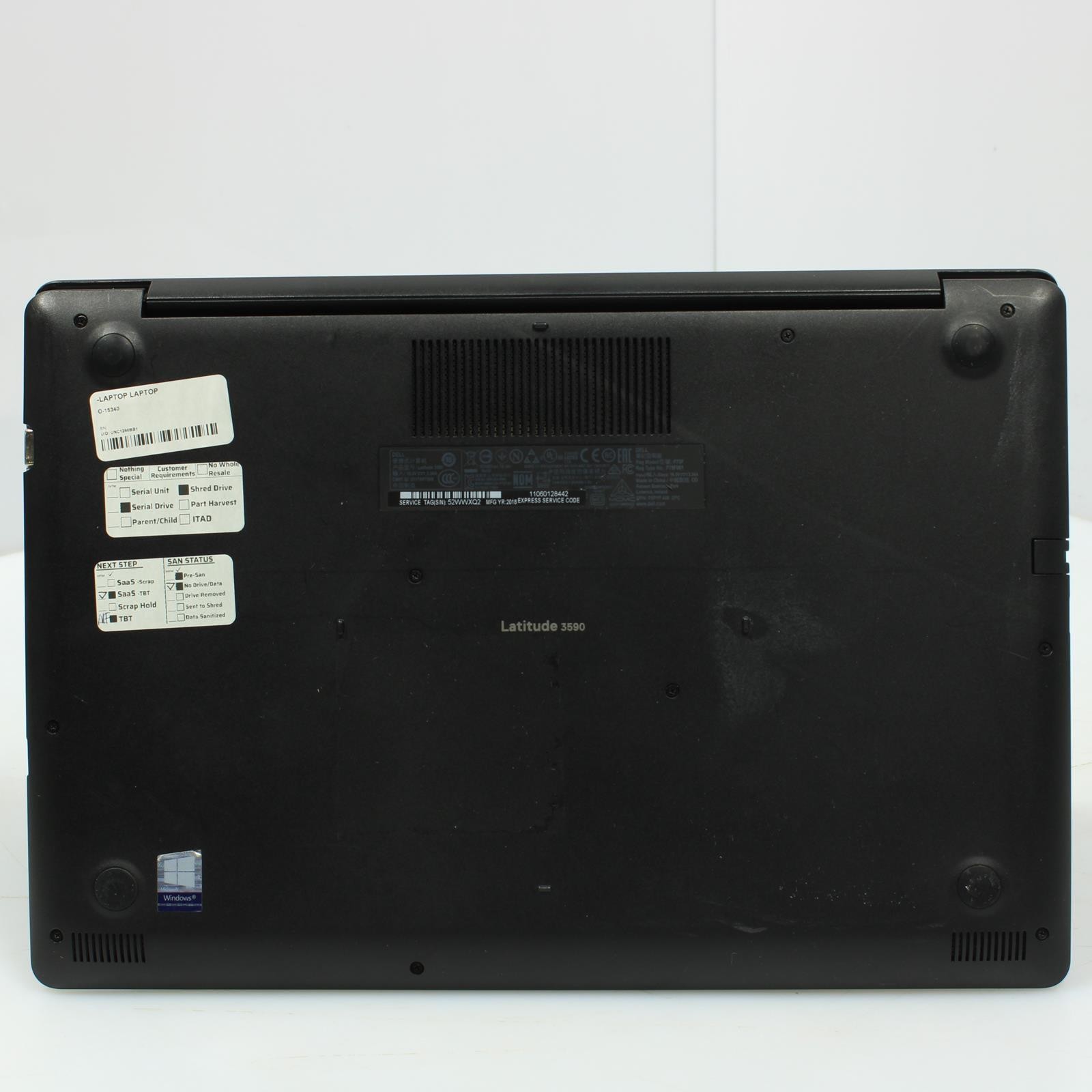 Dell Latitude 3590 Intel Core i5 8th Gen 8GB RAM No Drive/OS/Battery Laptop B1