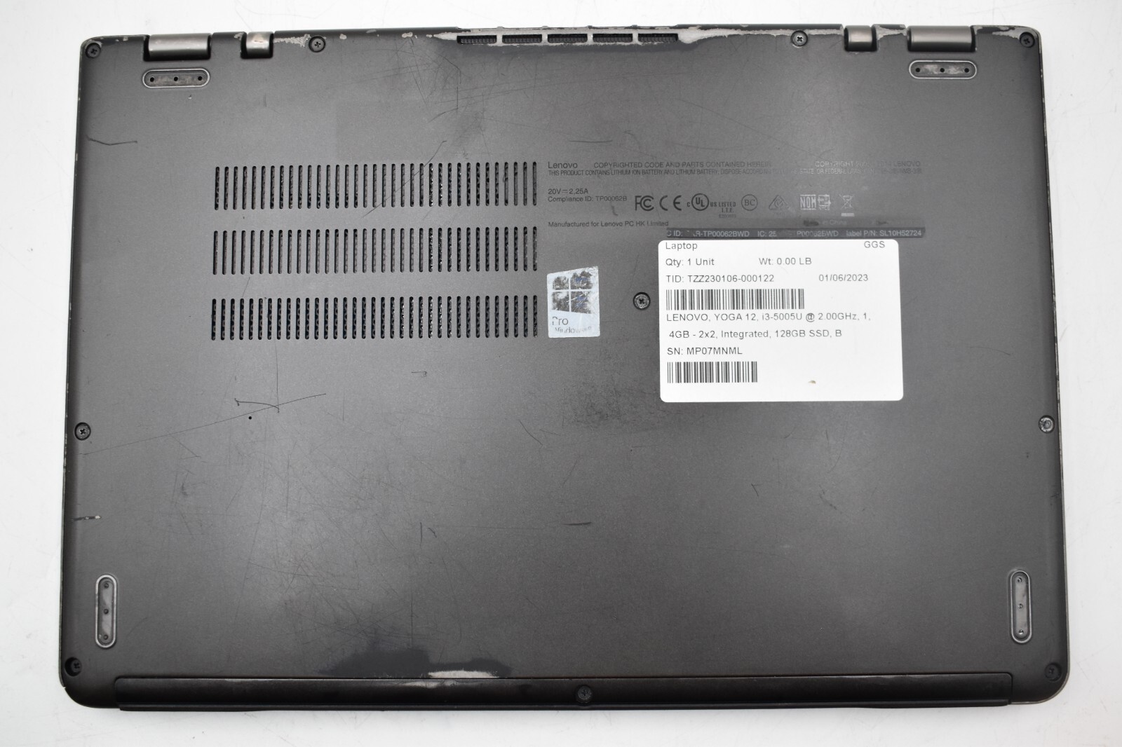 12.5″ Lenovo YOGA 12 2-IN-1 Laptop i3-5005U @ 2.00GHz 4GB RAM 128GB SSD *READ*
