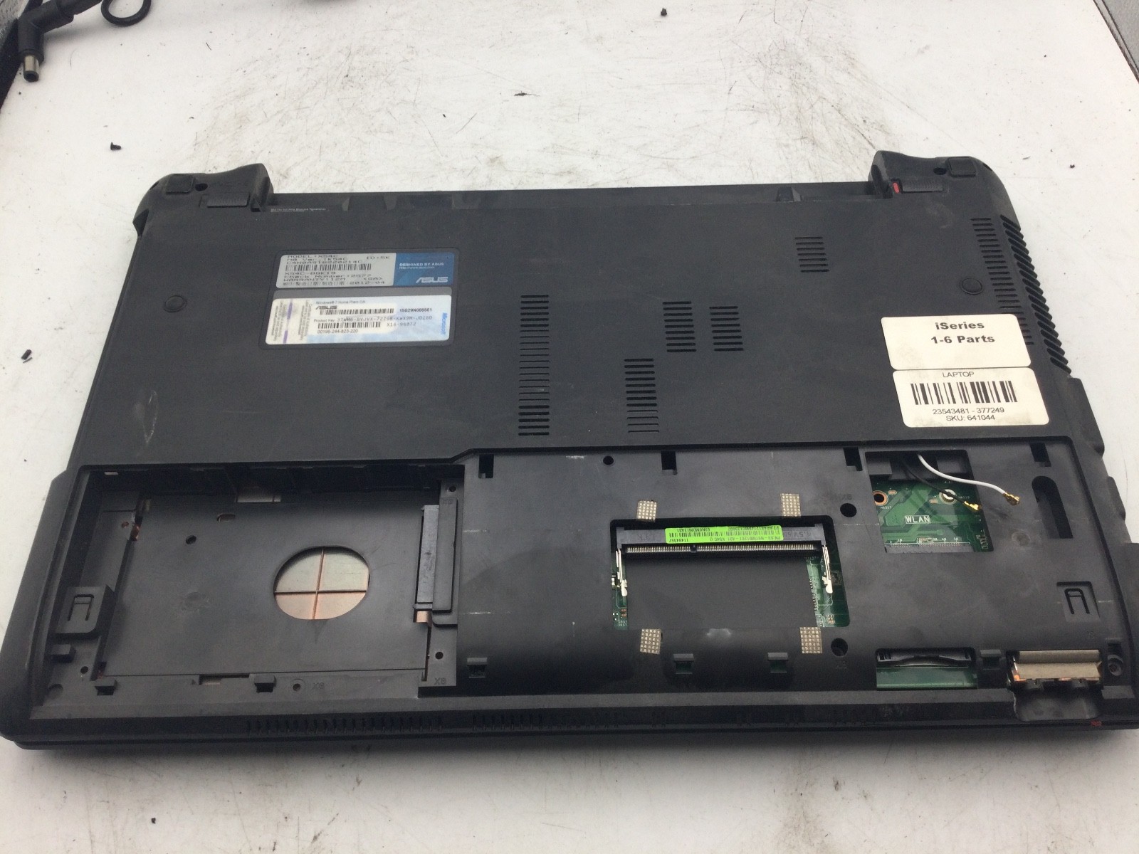 ASUS NOTEBOOK X54C – INTEL PENTIUM B960 – NO RAM – FOR PARTS – READ DESC- BB