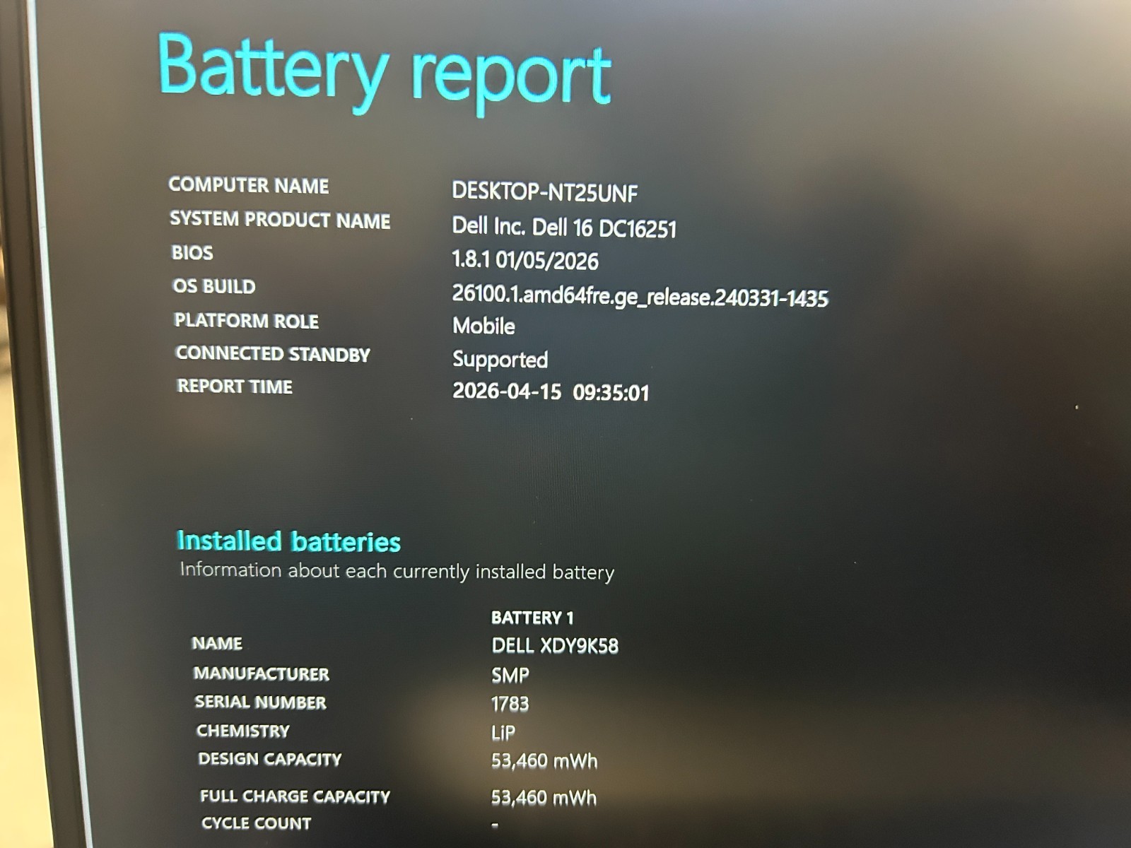 DELL 16 DC16251 F5J3K, Intel Core 7 150U, 1.80 GHz, 32 GB RAM, 1 TB NVMe SSD