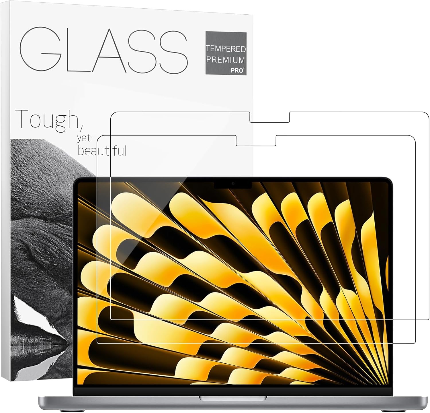 9H Hardness Tempered Glass Screen Protector for Apple 2026-2023 MacBook Air 15.3
