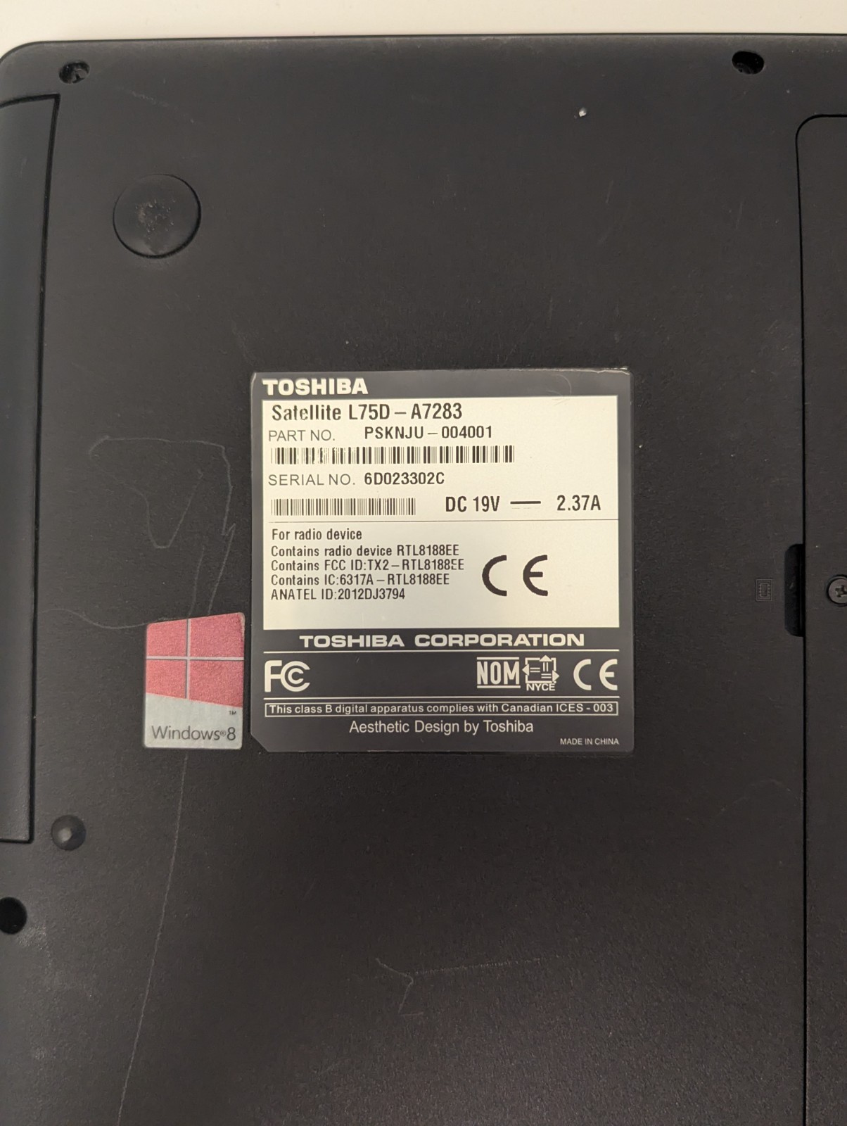 Toshiba L75D-A7283 17.3″ Laptop w/ AMD-A4 5000, 6GB RAM, 750GB HD, Win 8.1