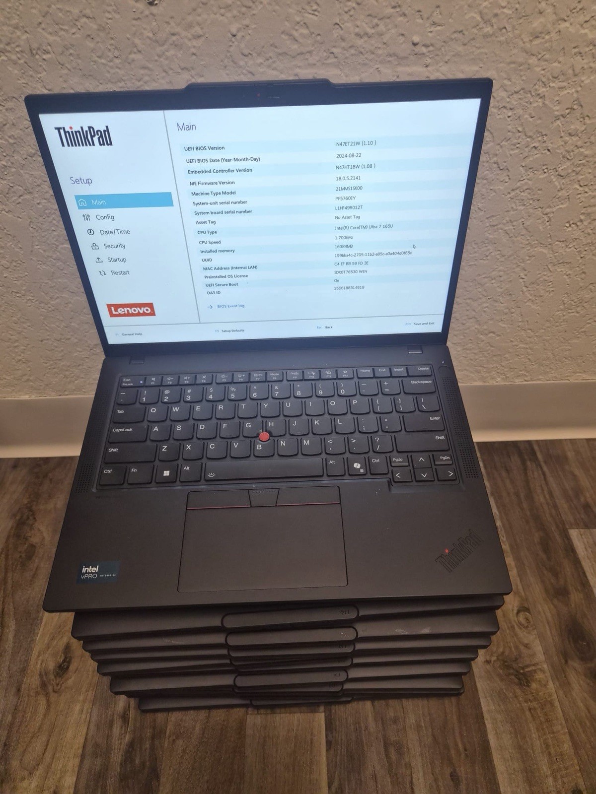 Lenovo ThinkPad T14 Gen 5 Ultra 7 No Hard Drive No Ram