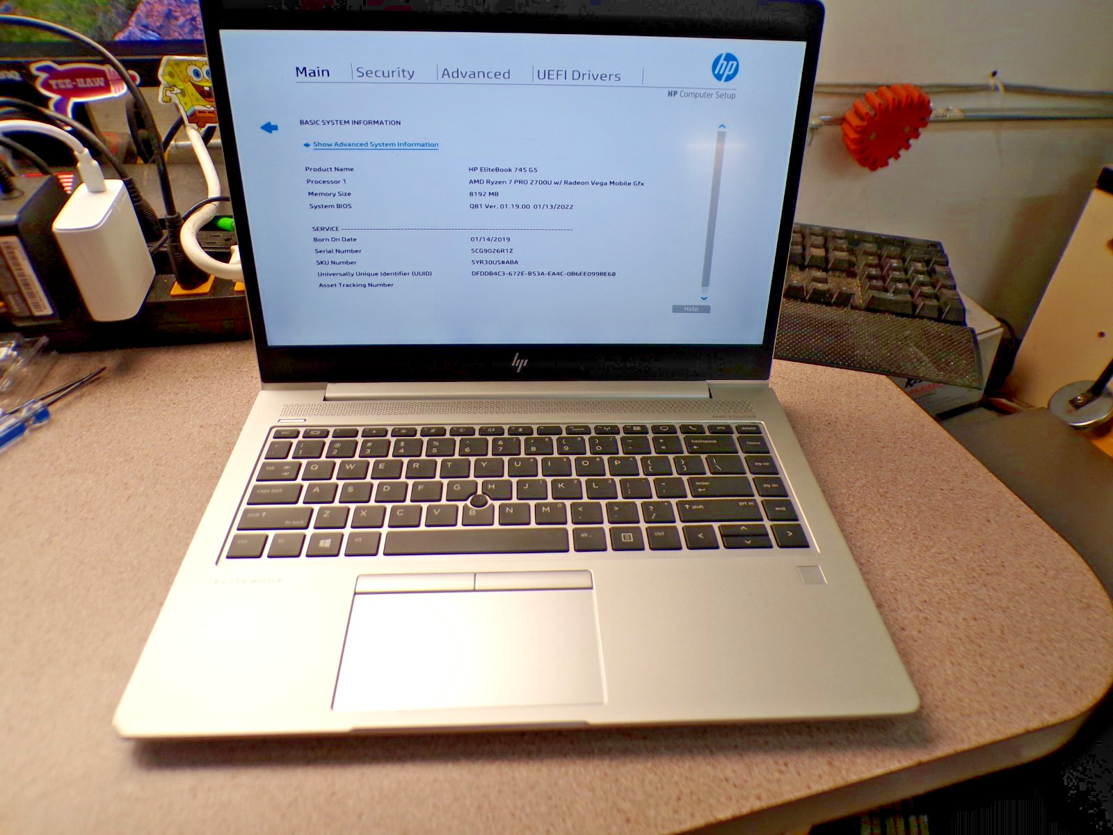 HP EliteBook 745 G5 Ryzen 7 PRO 2700U 2.2GHz 8GB Laptop 14″ #785