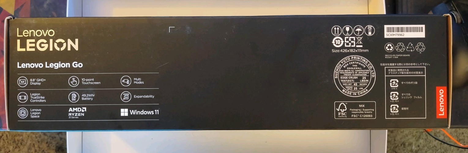 Lenovo Legion Go Z1 Extreme 1TB Internal Storage 16GB RAM Windows 11 Home. New!