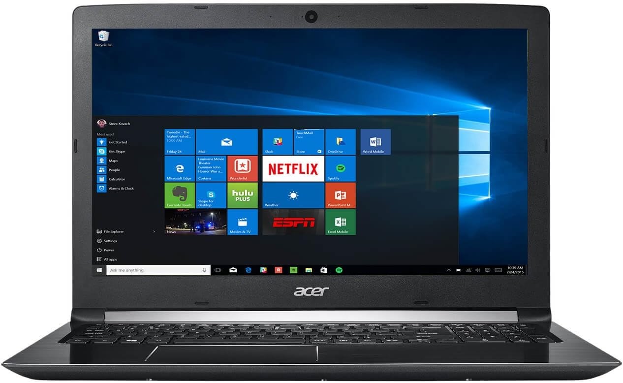 Acer Aspire 5 15.6″ FHD I7-7500U 8GB 1TB HDD 11 HOME – BLACK – BATTERY DEFECTIVE